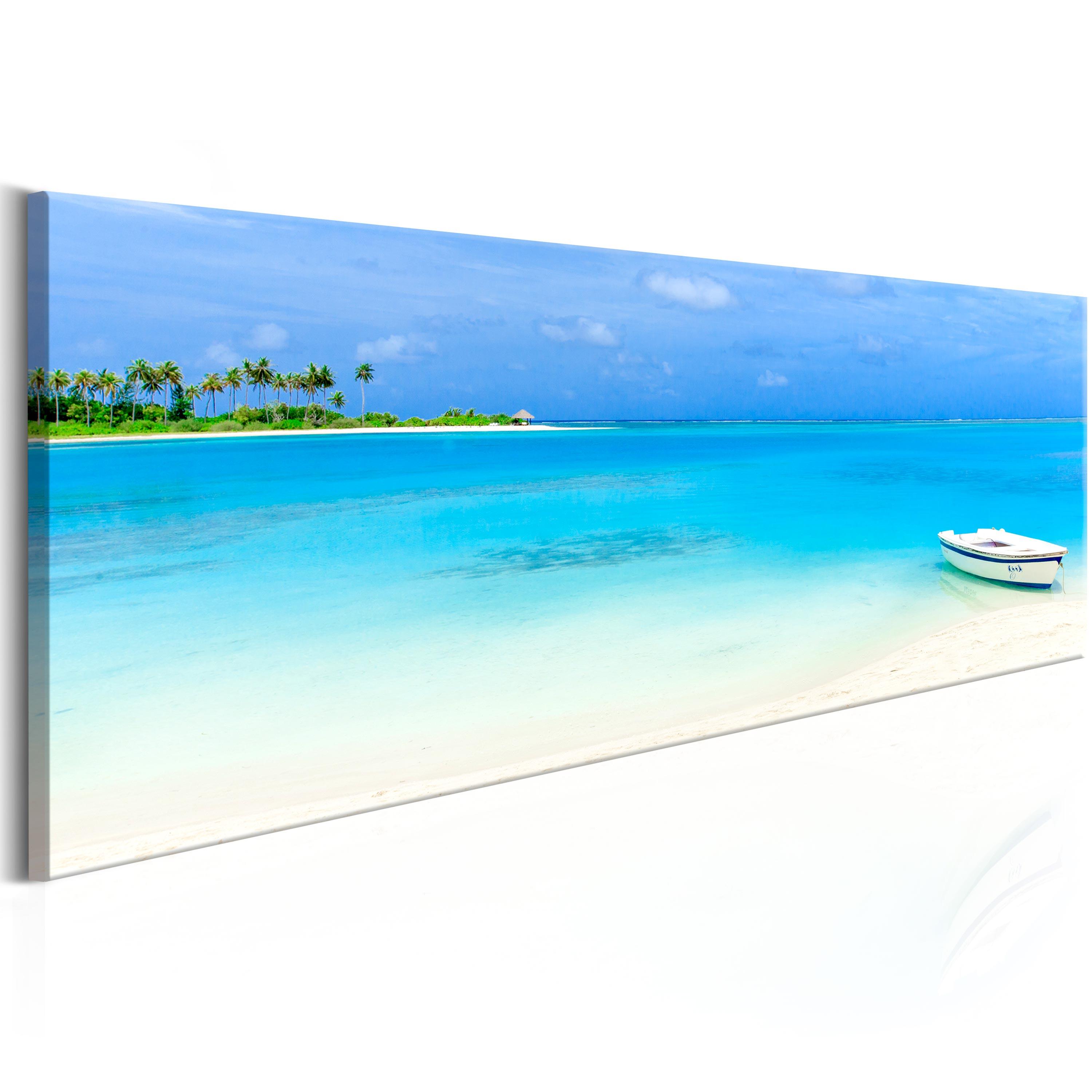 Billede - Azure Paradise - 135 x 45 cm - På italiensk lærred