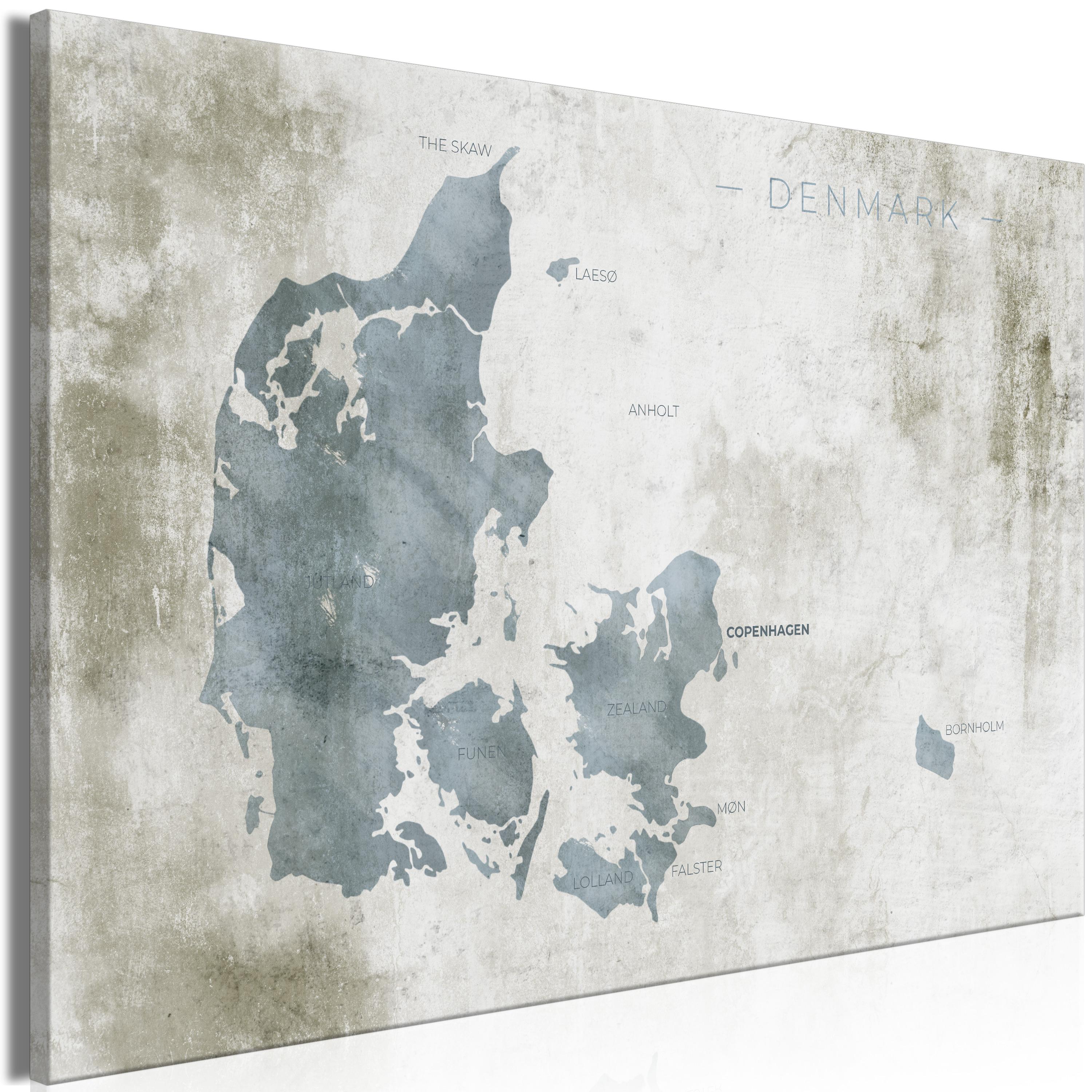 Billede - Scandinavian Blue (1 Part) Wide - 60 x 40 cm - Premium Print
