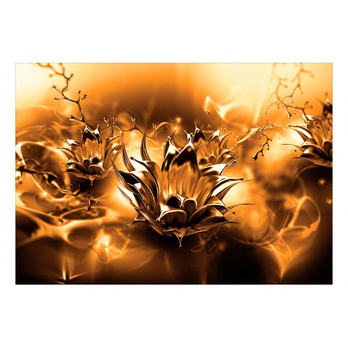 Fototapet - Oily Flower (Orange)