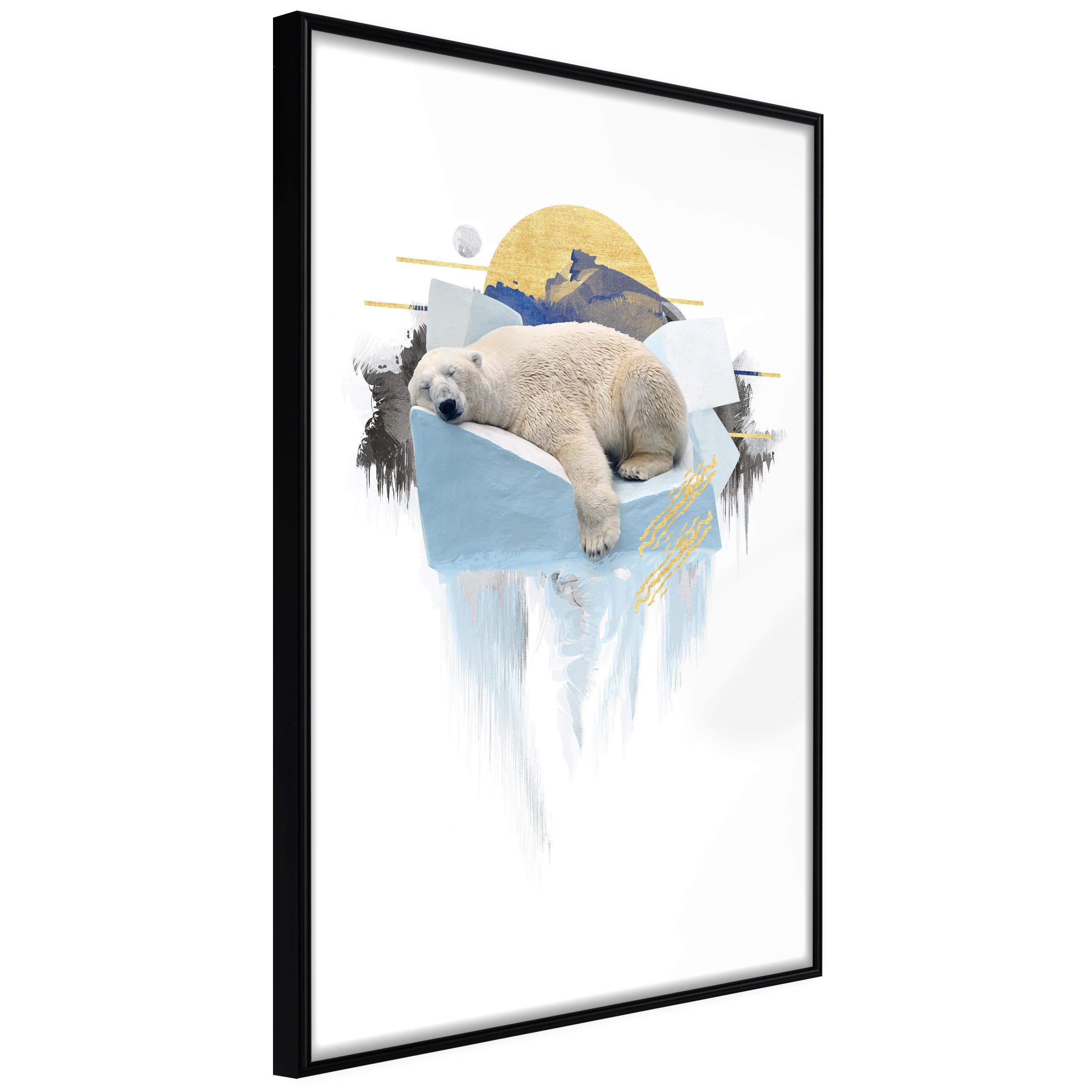 Plakat - Polar Bear - 40 x 60 cm - Sort ramme