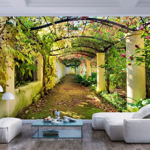 Fototapet Pergola - fototapet til væg med havegang