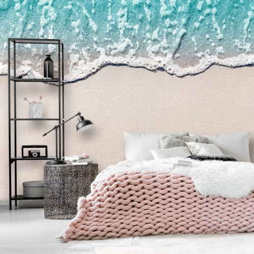 Fototapet Safirbølge med hav og strandmotiv