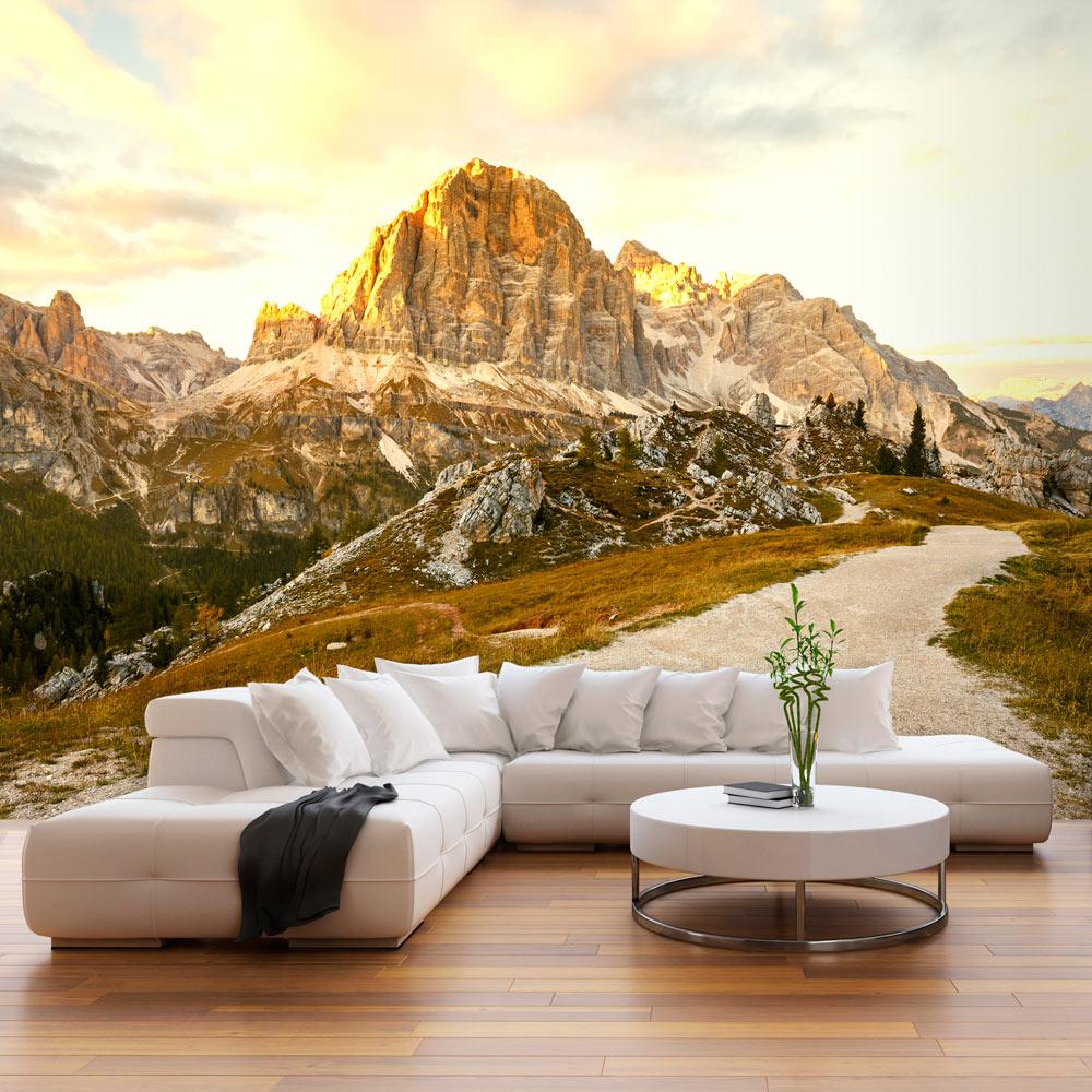 Fototapet - Beautiful Dolomites - 98 x 70 cm - Selvklæbende