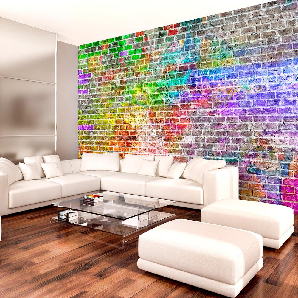 Fototapet - Rainbow Wall - 400 x 280 cm - Standard