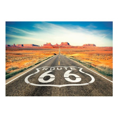 Fototapet Route 66 med ørkenlandskab