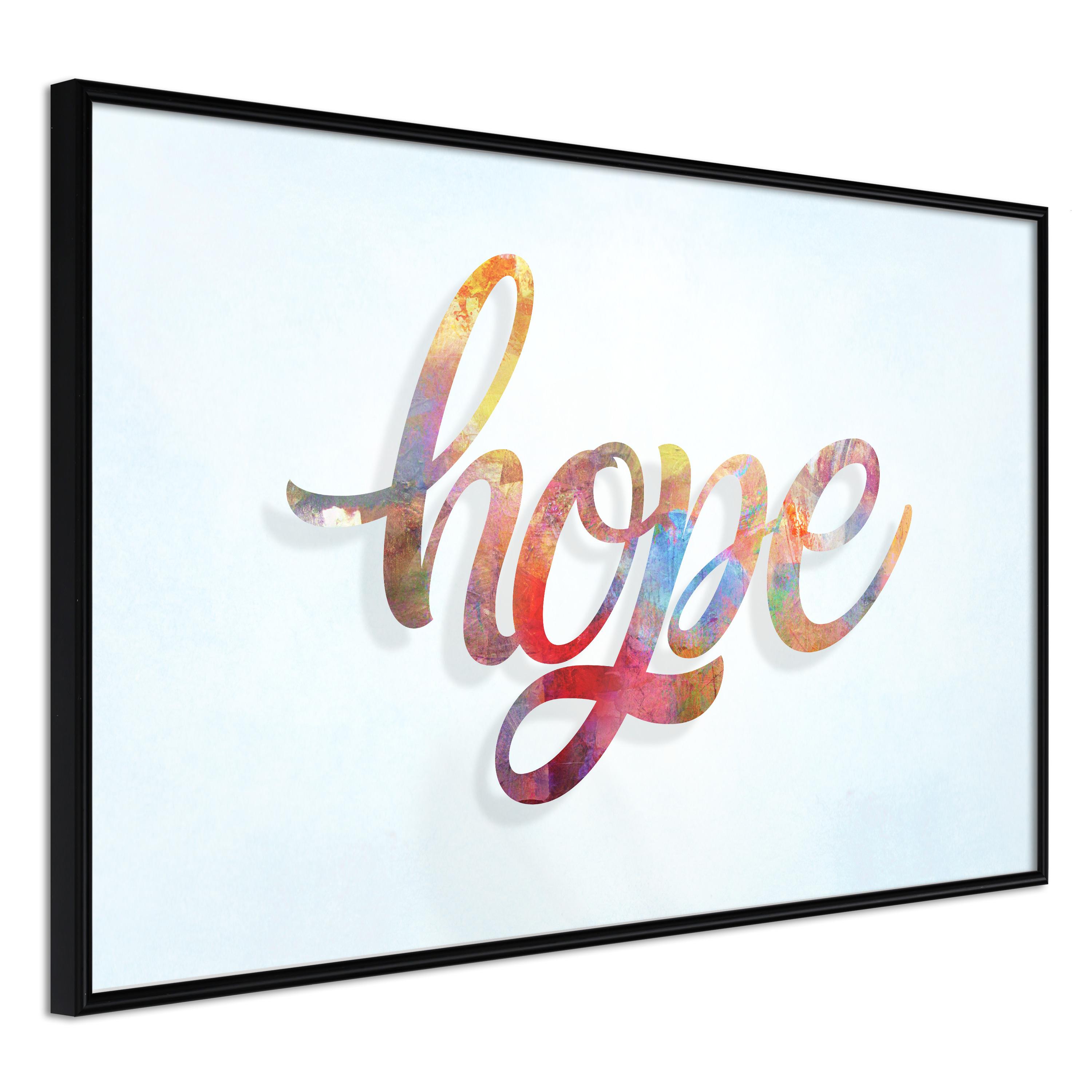 Plakat - Hope - 60 x 40 cm - Sort ramme