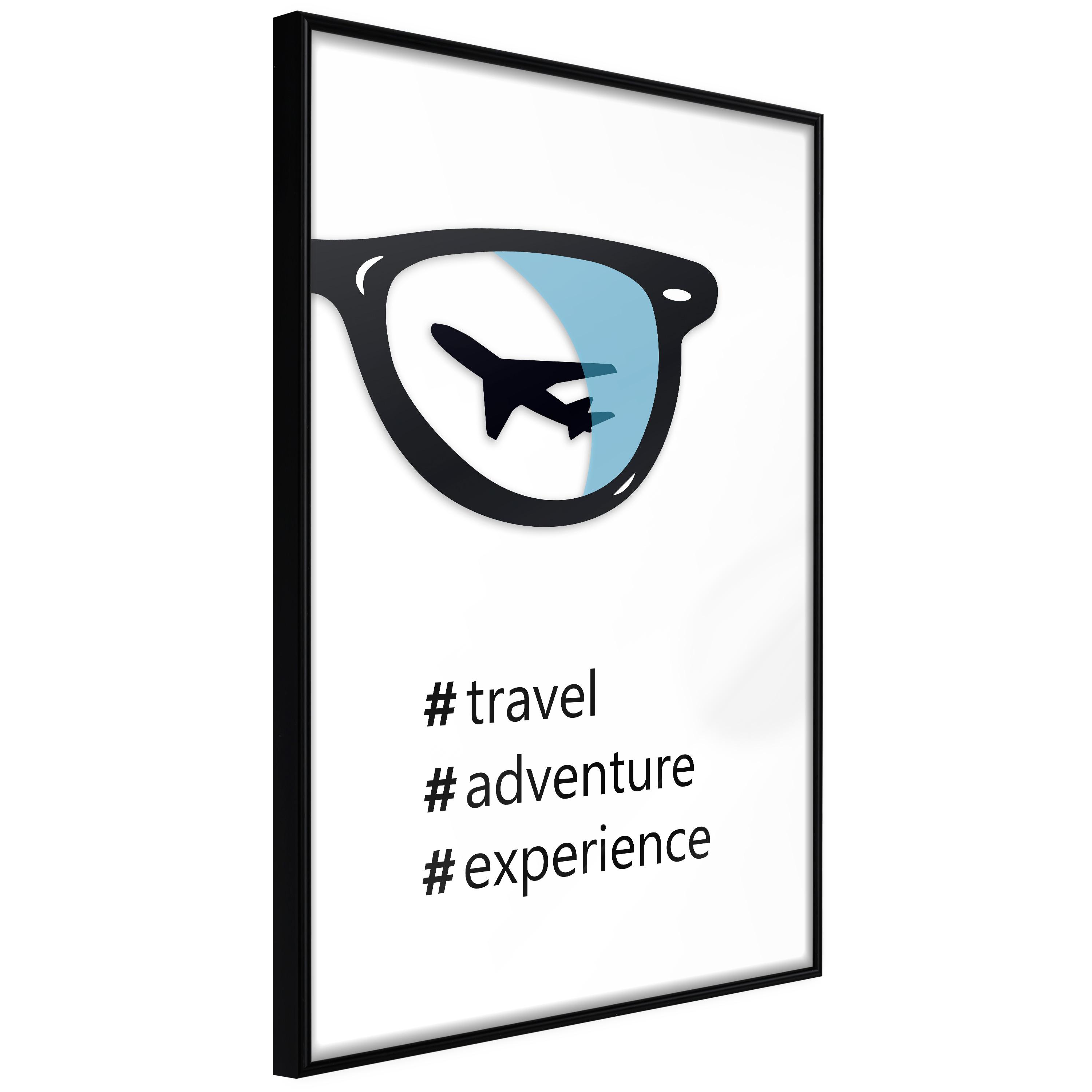 Plakat - New Experiences - 30 x 45 cm - Sort ramme