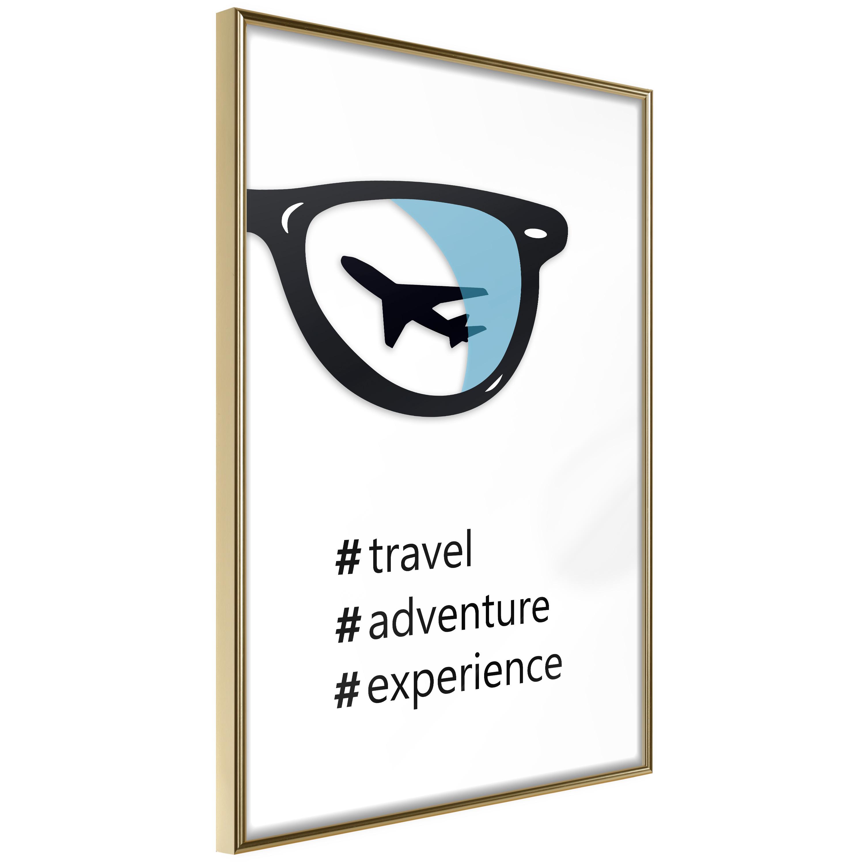 Plakat - New Experiences - 40 x 60 cm - Guldramme