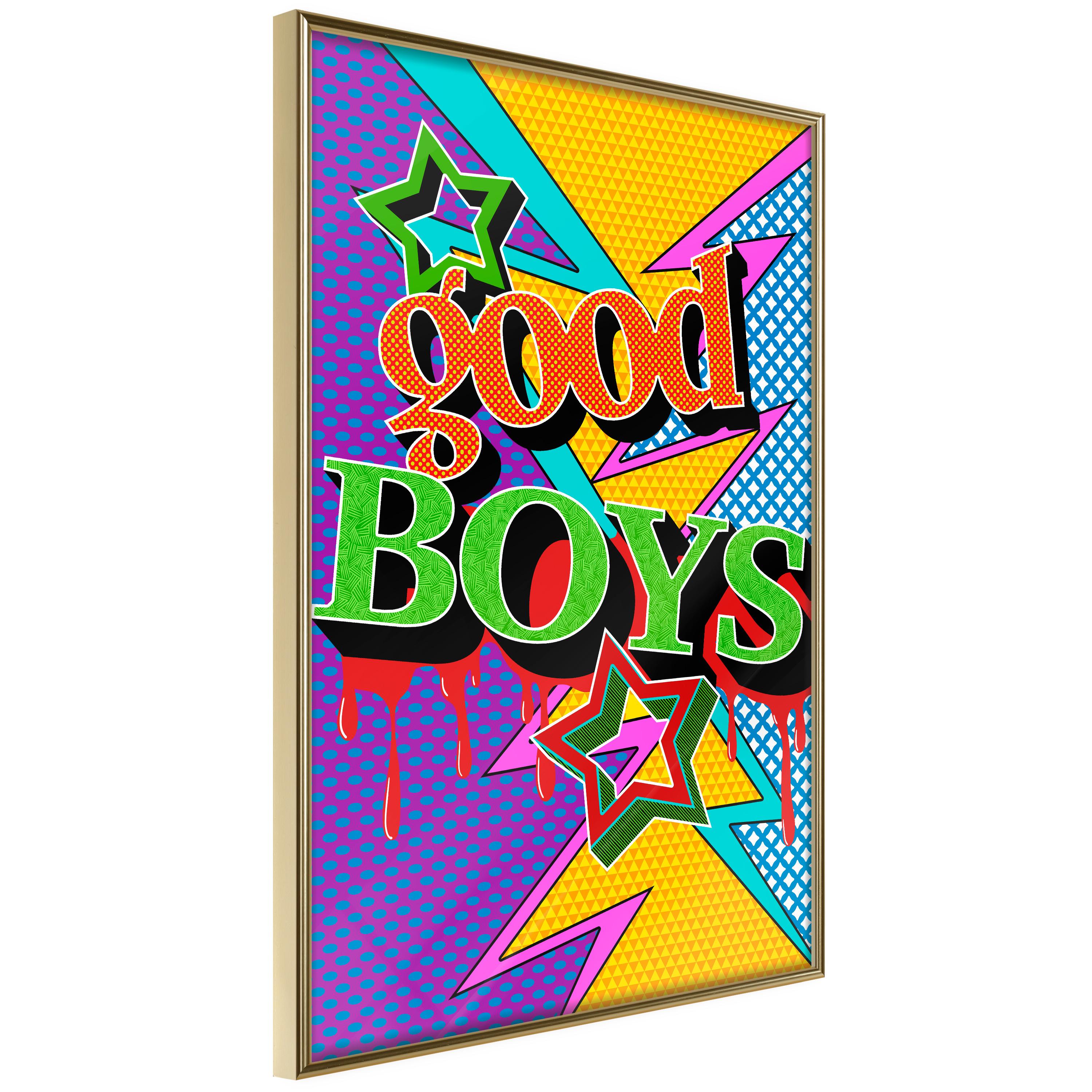 Plakat - Good Boys - 30 x 45 cm - Guldramme