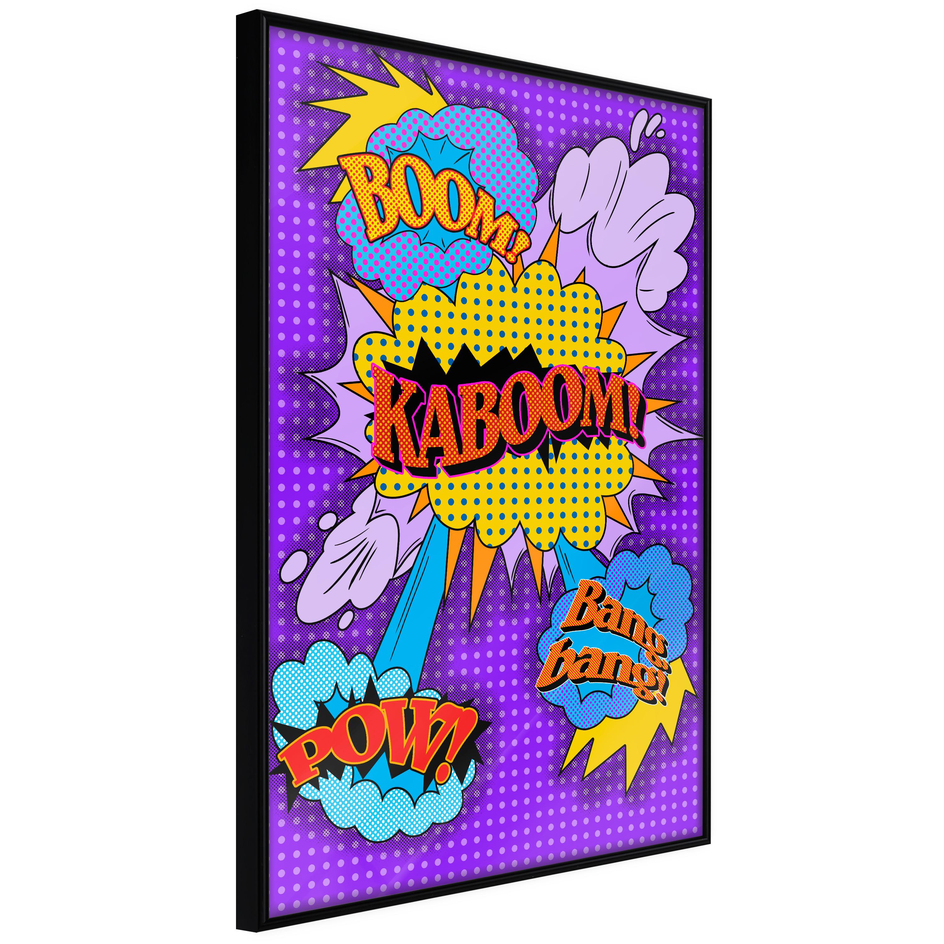 Plakat - Kaboom! - 40 x 60 cm - Sort ramme