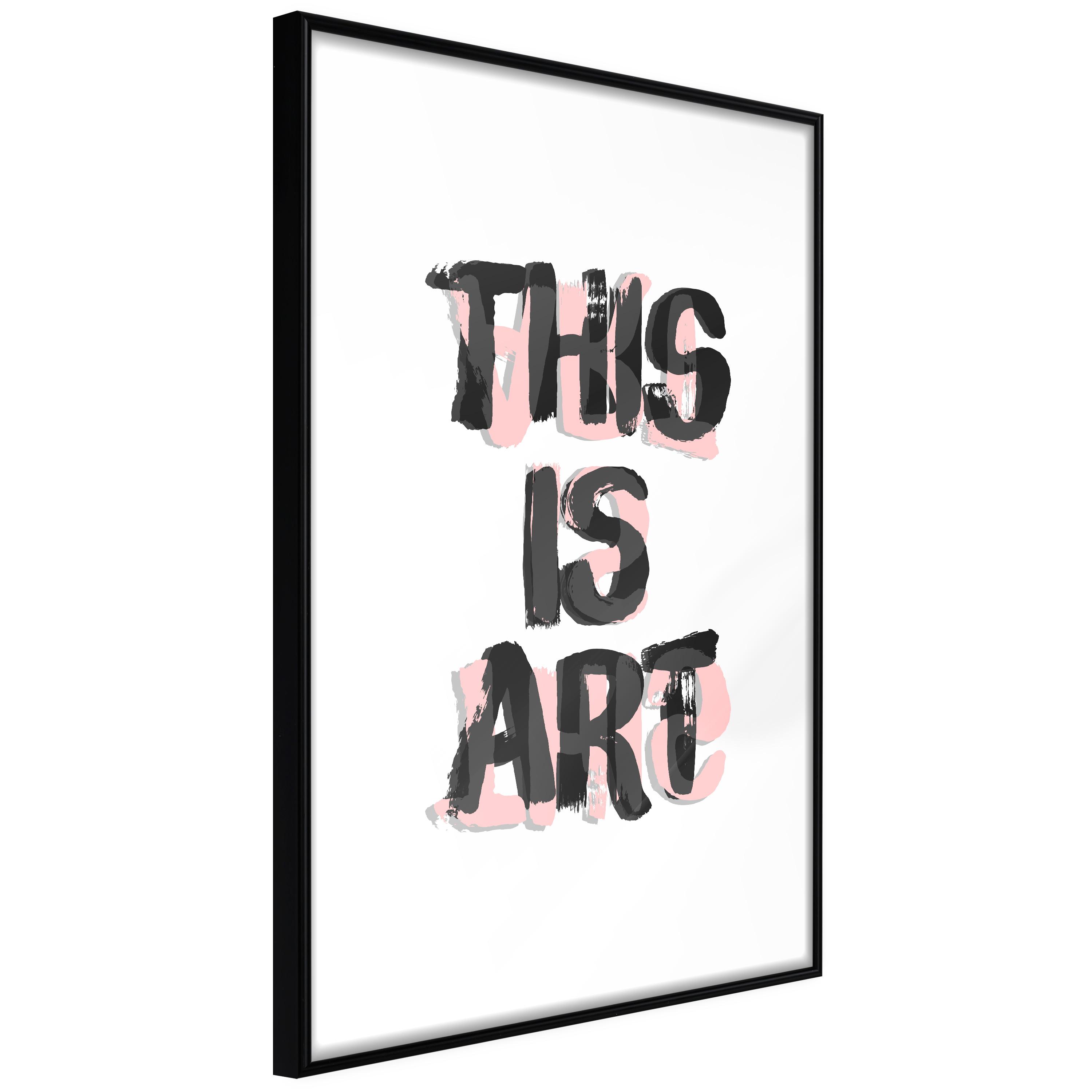 Plakat - This Is Art - 20 x 30 cm - Sort ramme