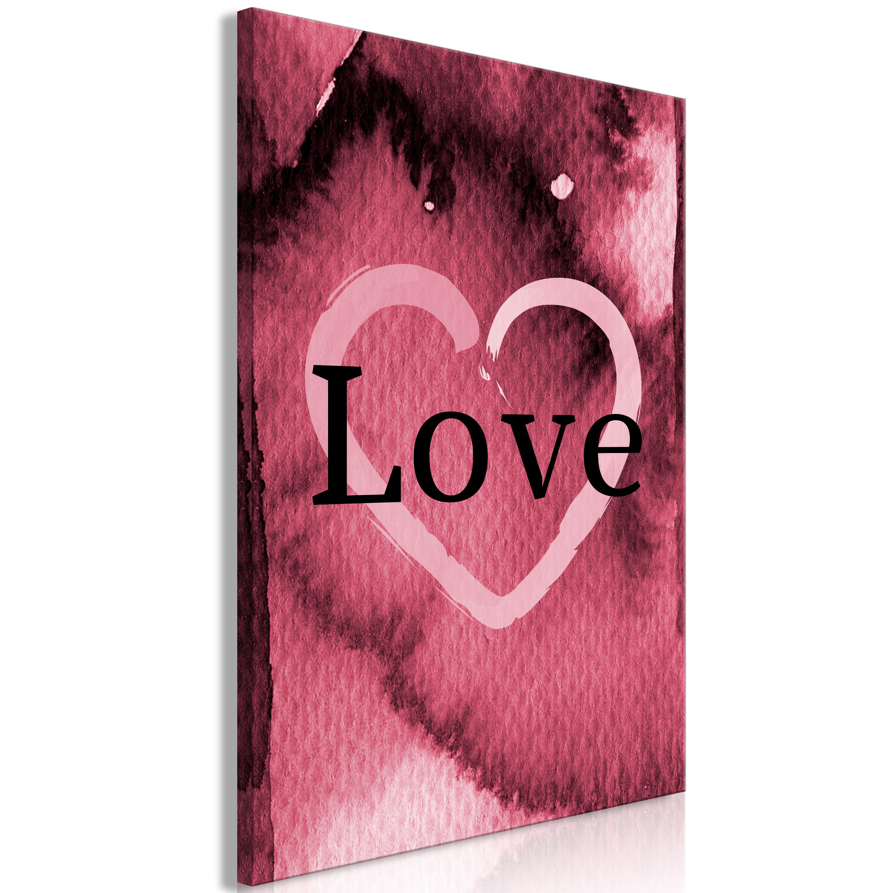 Billede - Burgundy Love (1 Part) Vertical - 60 x 90 cm - Premium Print