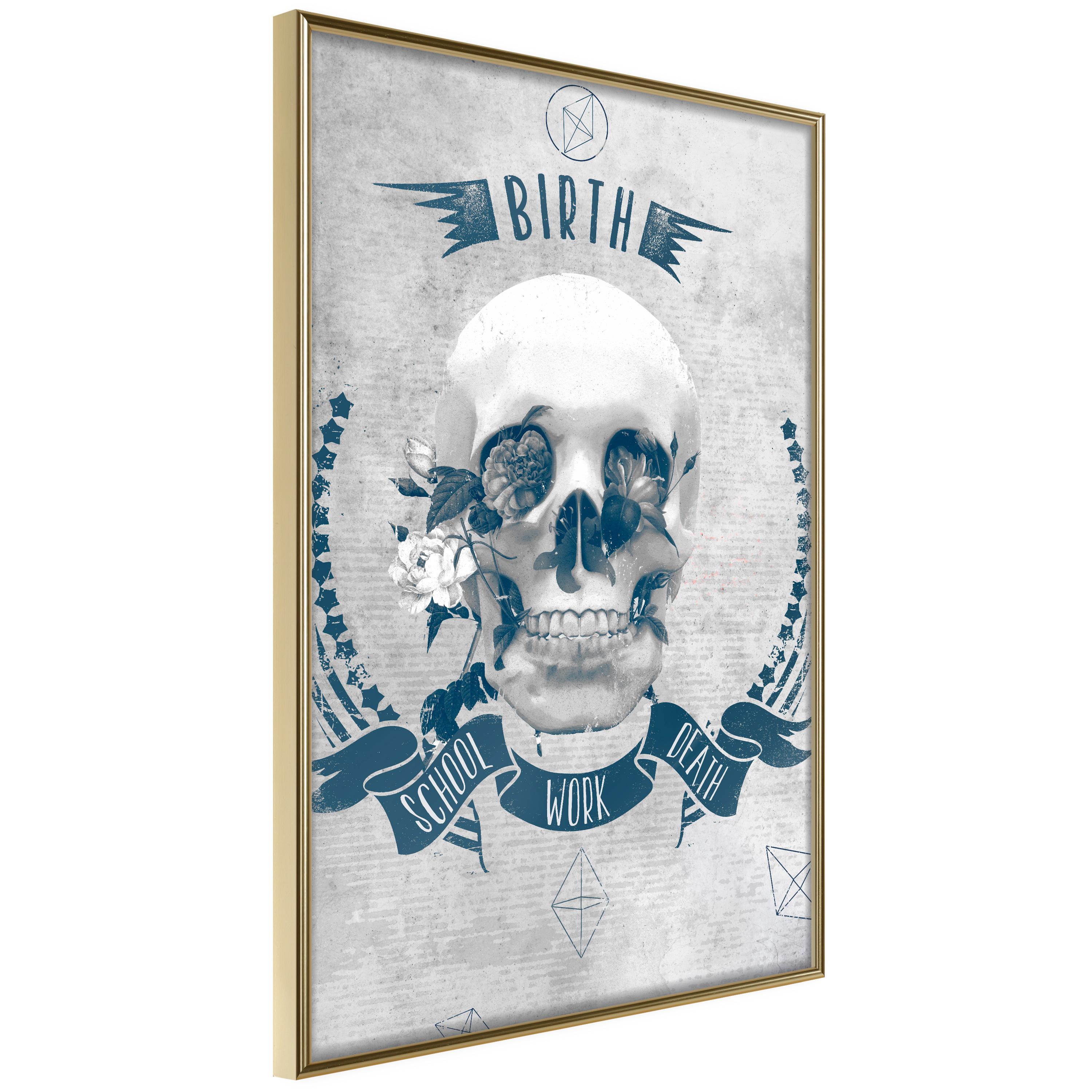 Plakat - Life Is Brutal - 40 x 60 cm - Guldramme