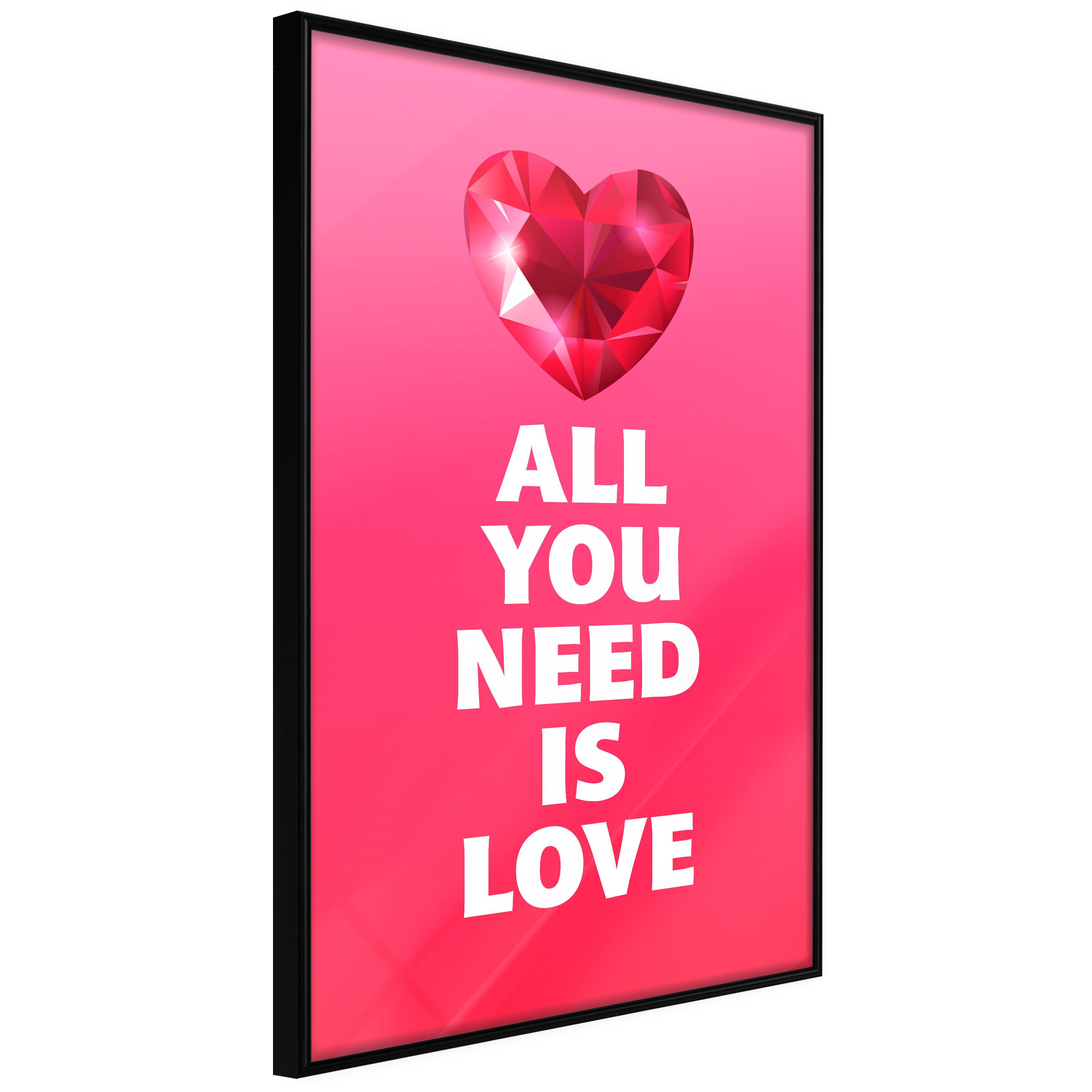 Plakat - Dreamlike Heart - 30 x 45 cm - Sort ramme