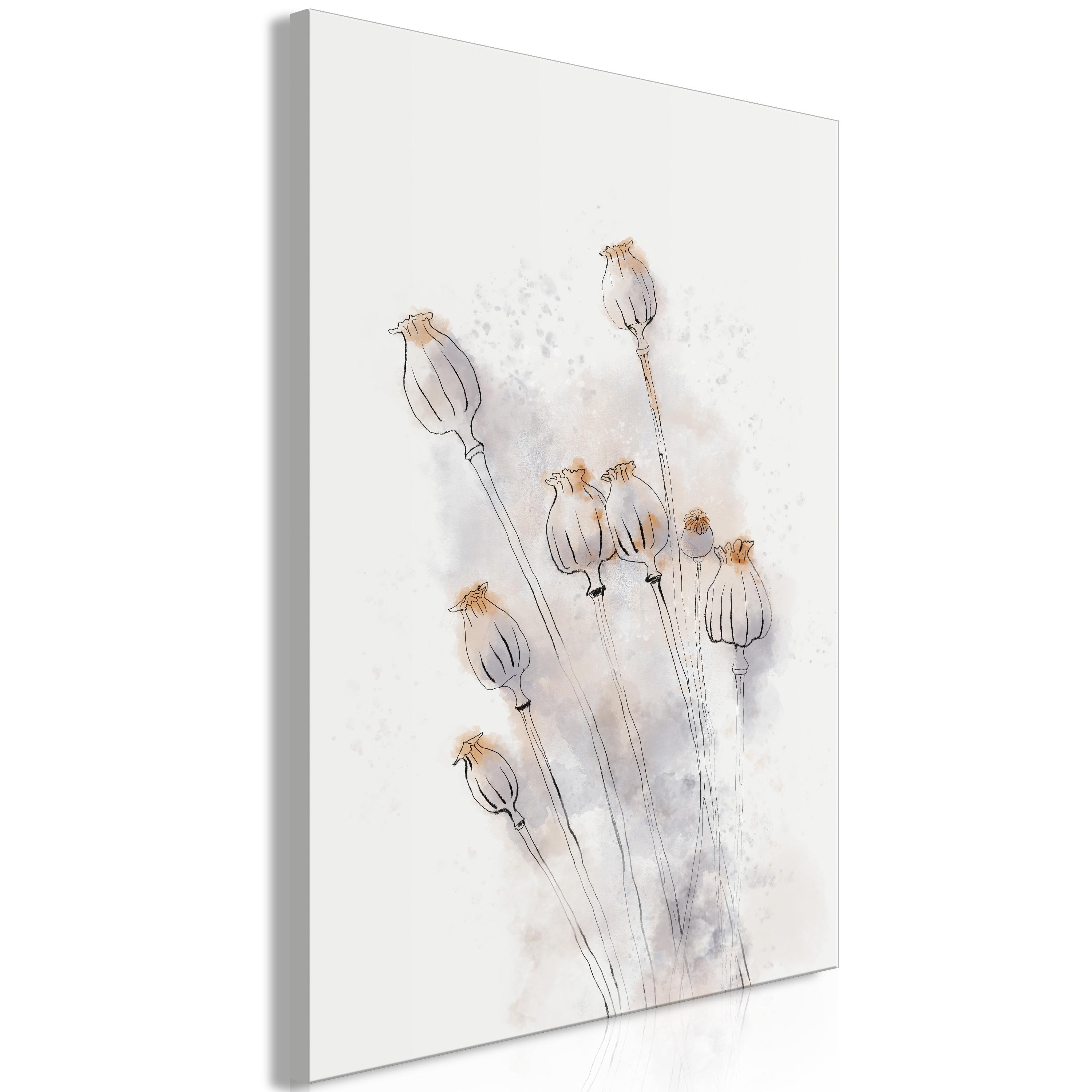 Billede - Peaceful Poppies (1 Part) Vertical - 40 x 60 cm - Premium Print