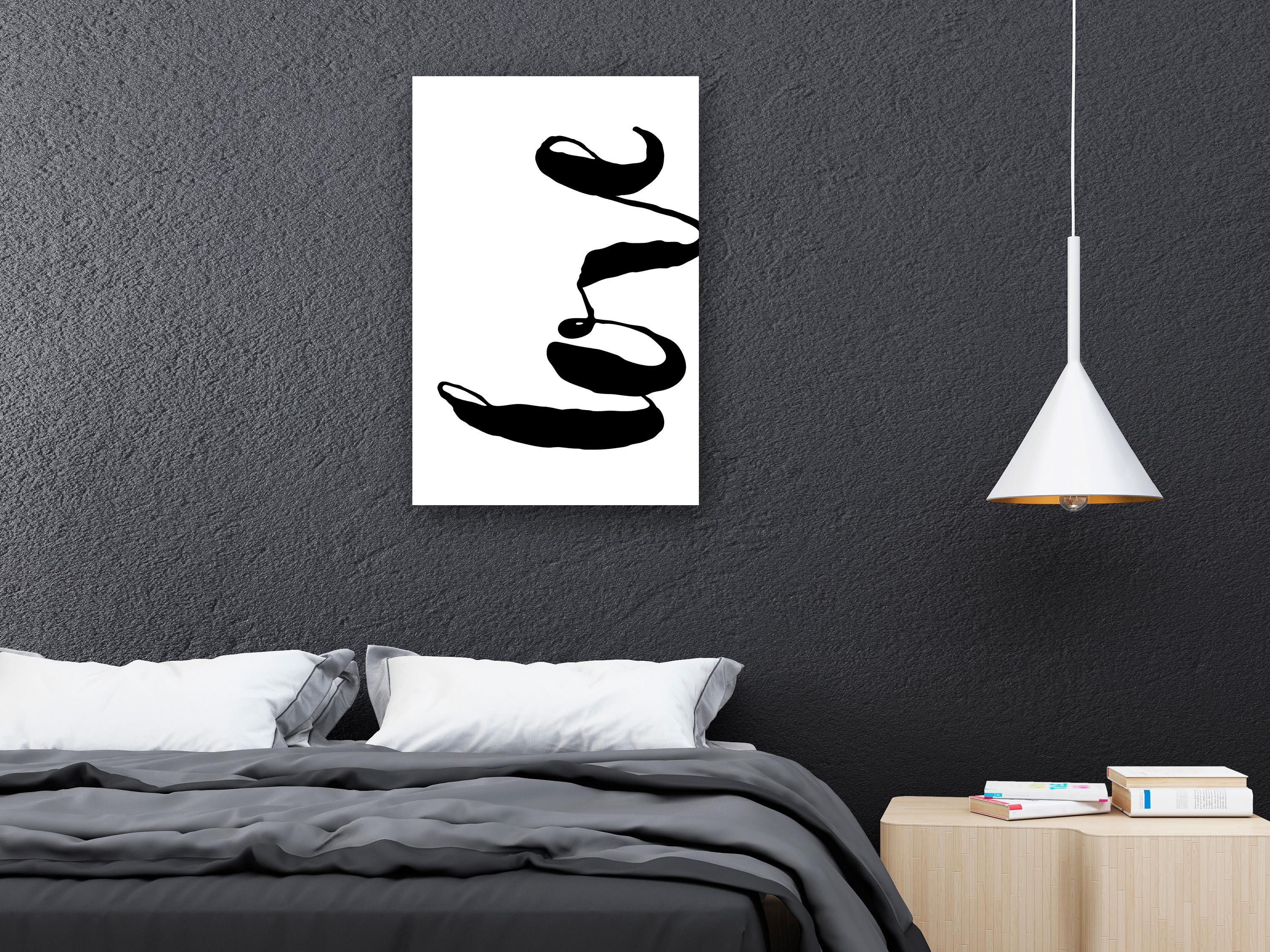 Billede - Black Love (1 Part) Vertical - 60 x 90 cm - Standard