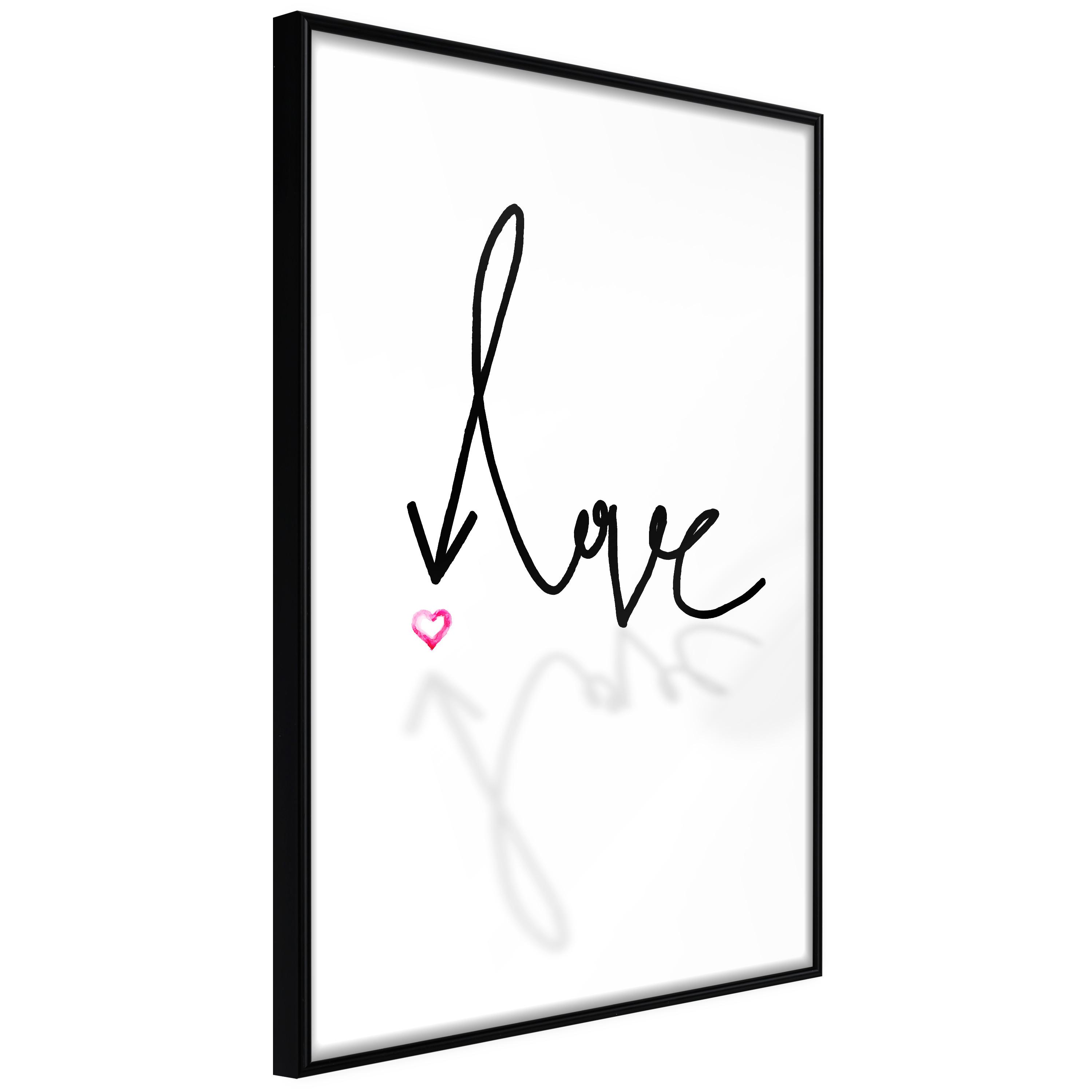 Plakat - This is Love - 20 x 30 cm - Sort ramme