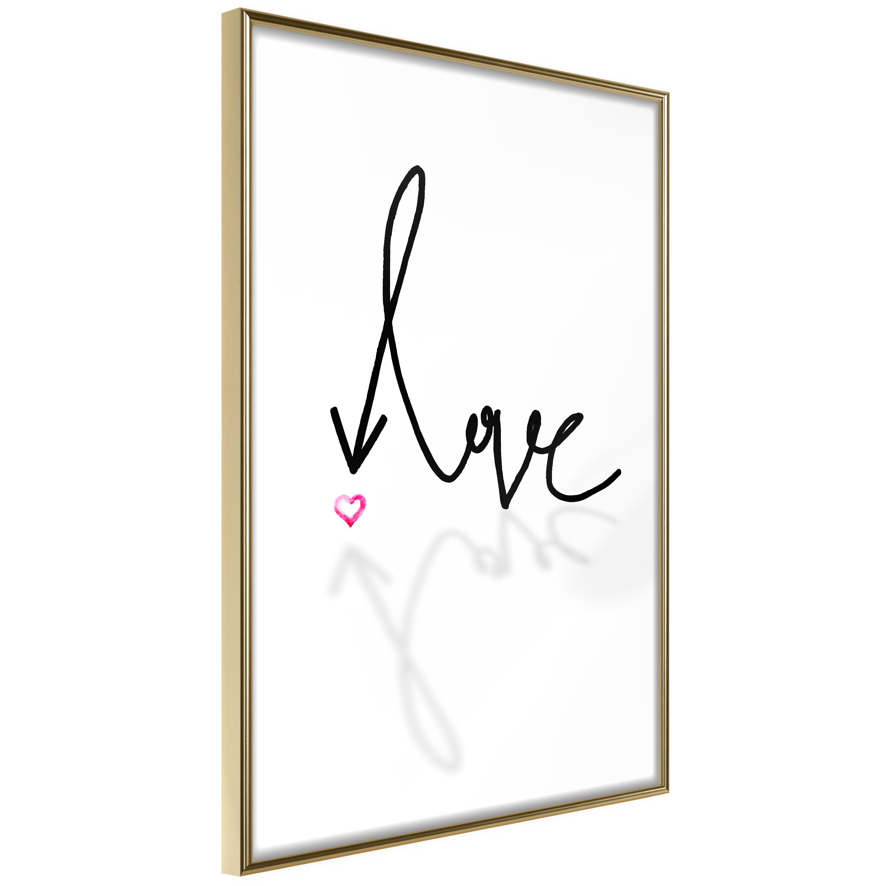 Plakat - This is Love - 20 x 30 cm - Guldramme