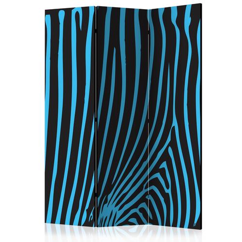 Skærmvæg - Zebra pattern (turquoise)