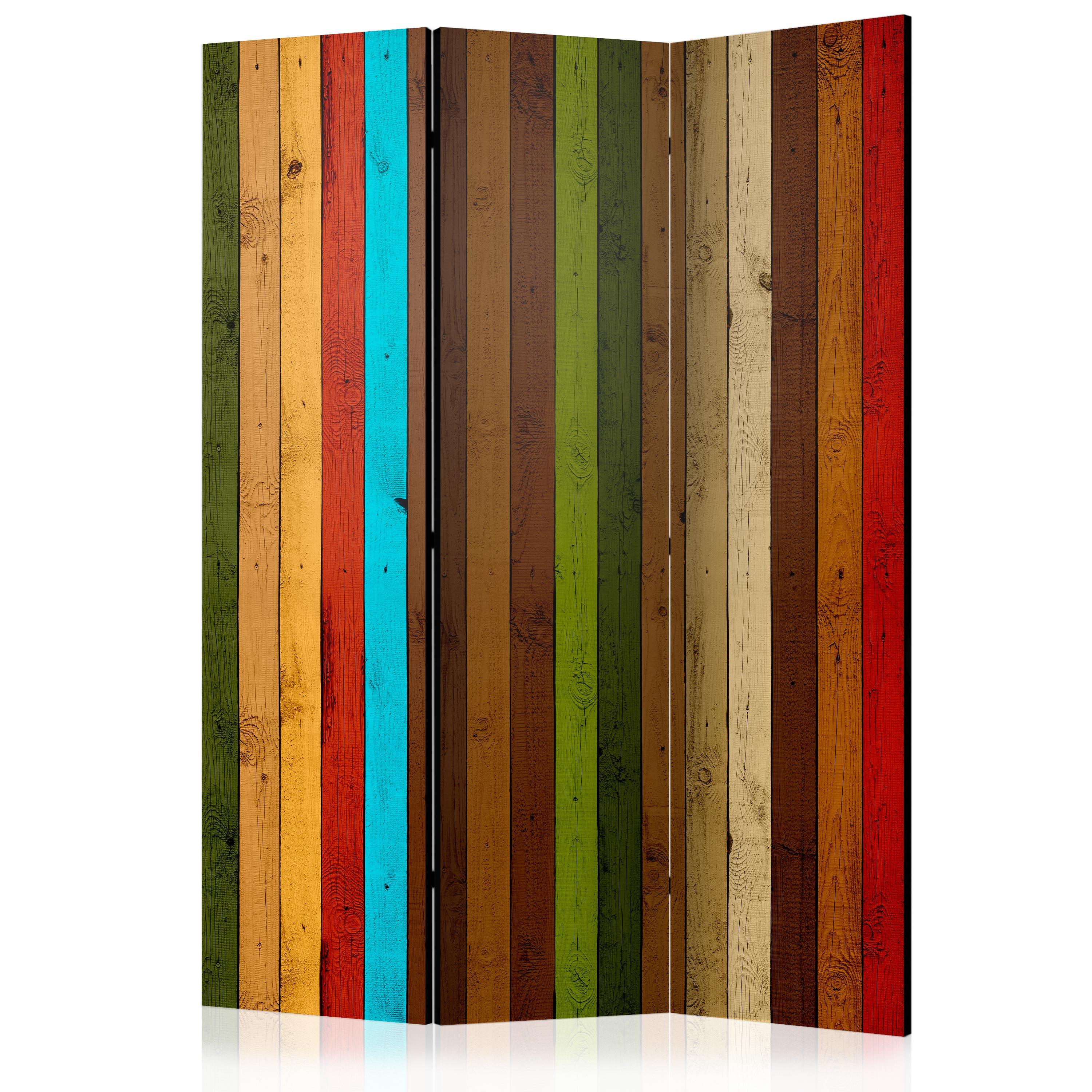 Skærmvæg - Wooden rainbow - 135 x 172 cm - Akustik