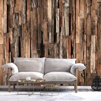 Fototapet - Wooden Curtain (Brown)