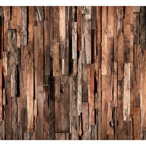 Fototapet - Wooden Curtain (Brown)