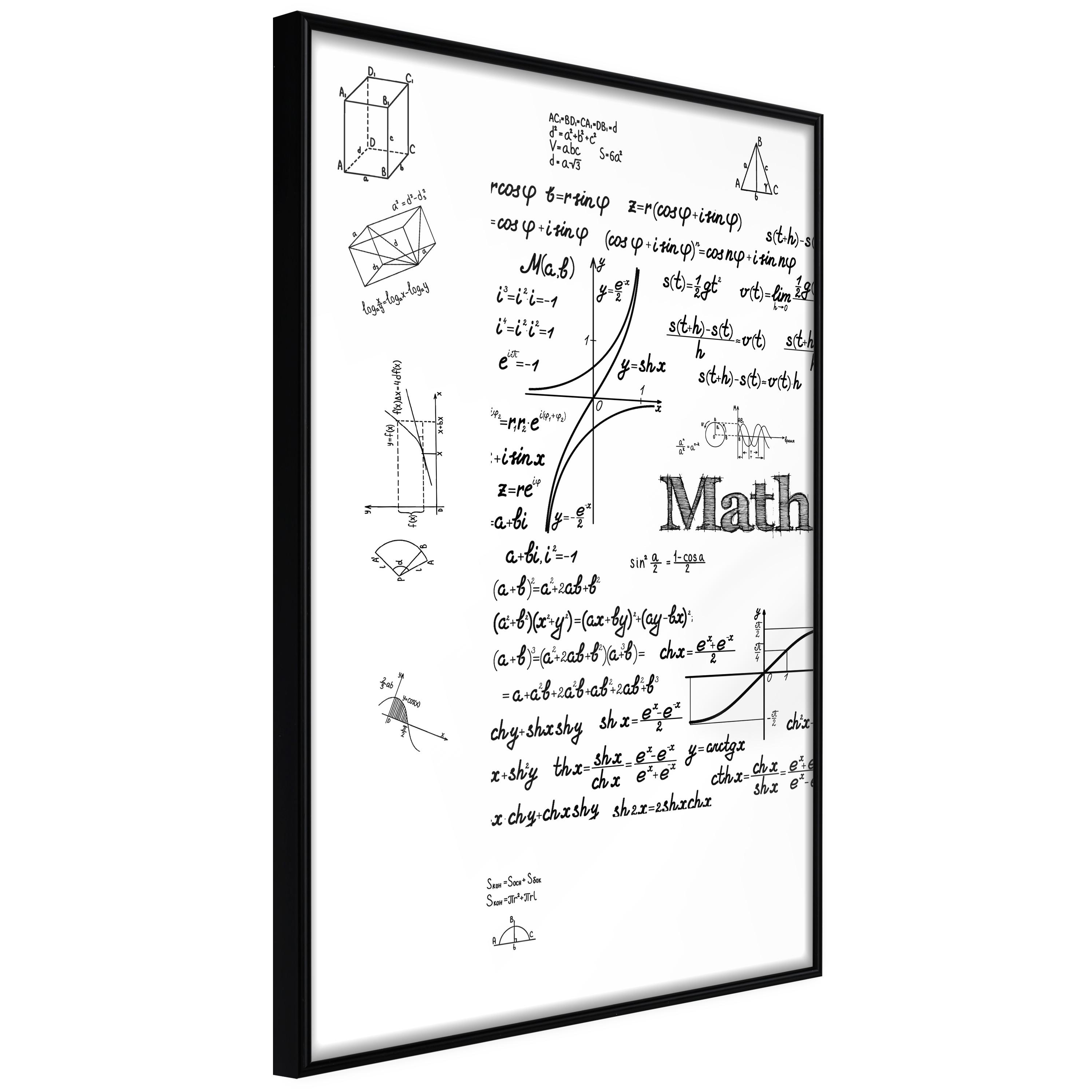 Plakat - Math - 40 x 60 cm - Sort ramme