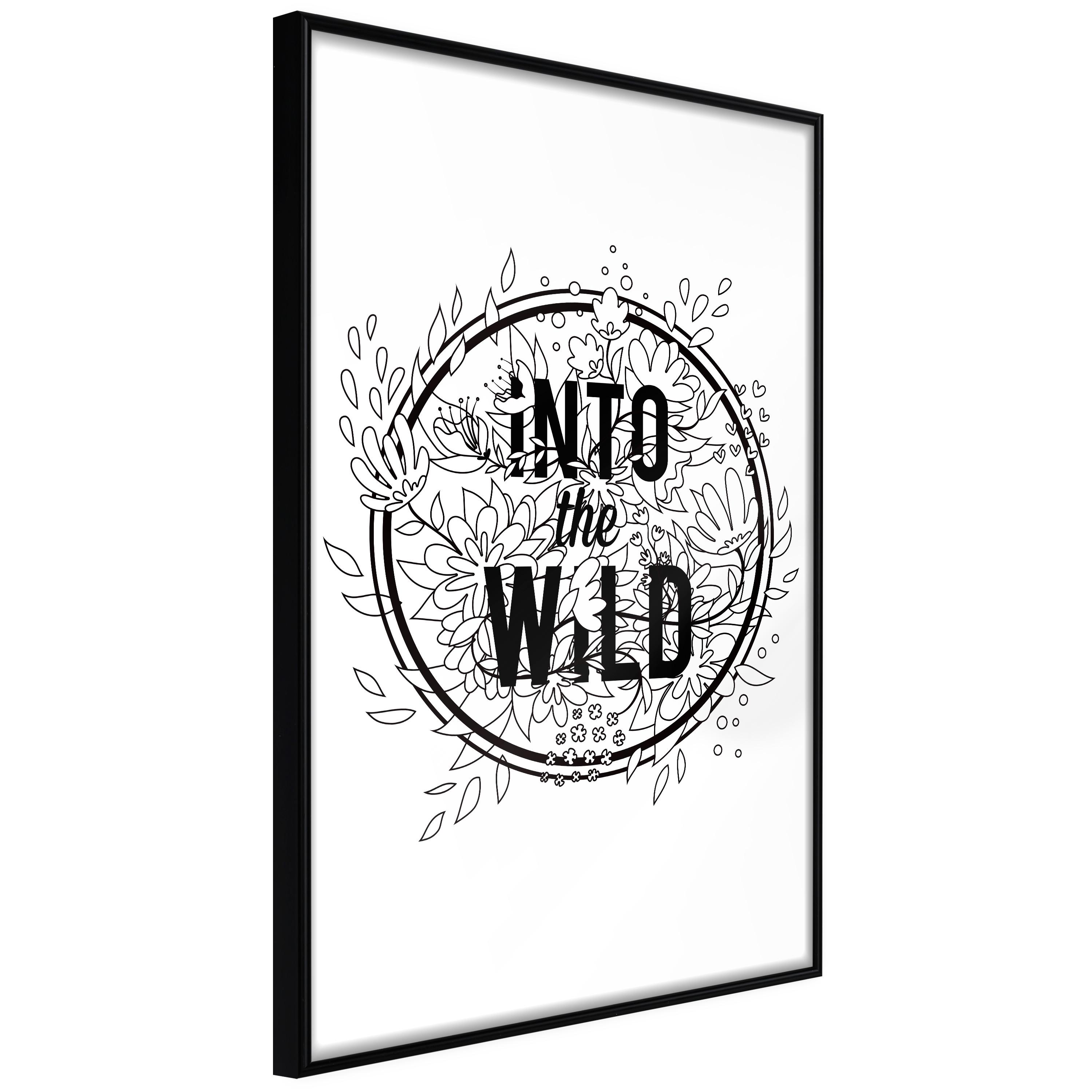 Plakat - Into The Wild - 40 x 60 cm - Sort ramme
