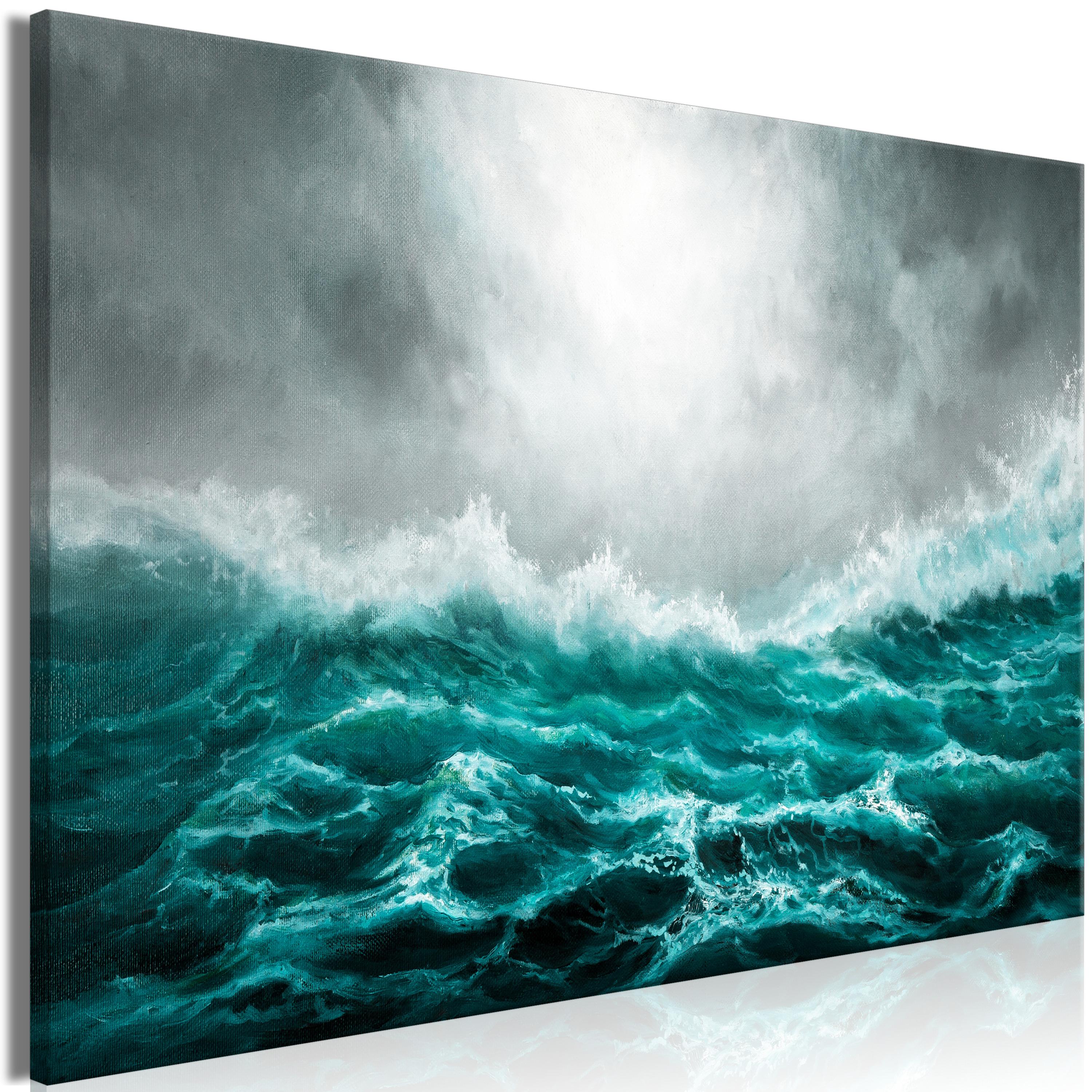 Billede - Restless Ocean (1 Part) Wide - 120 x 80 cm - Premium Print