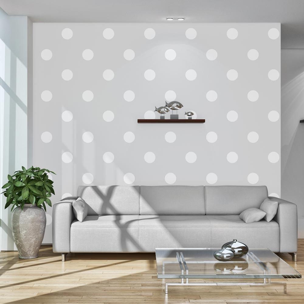 Fototapet - Cheerful polka dots - 245 x 175 cm - Selvklæbende