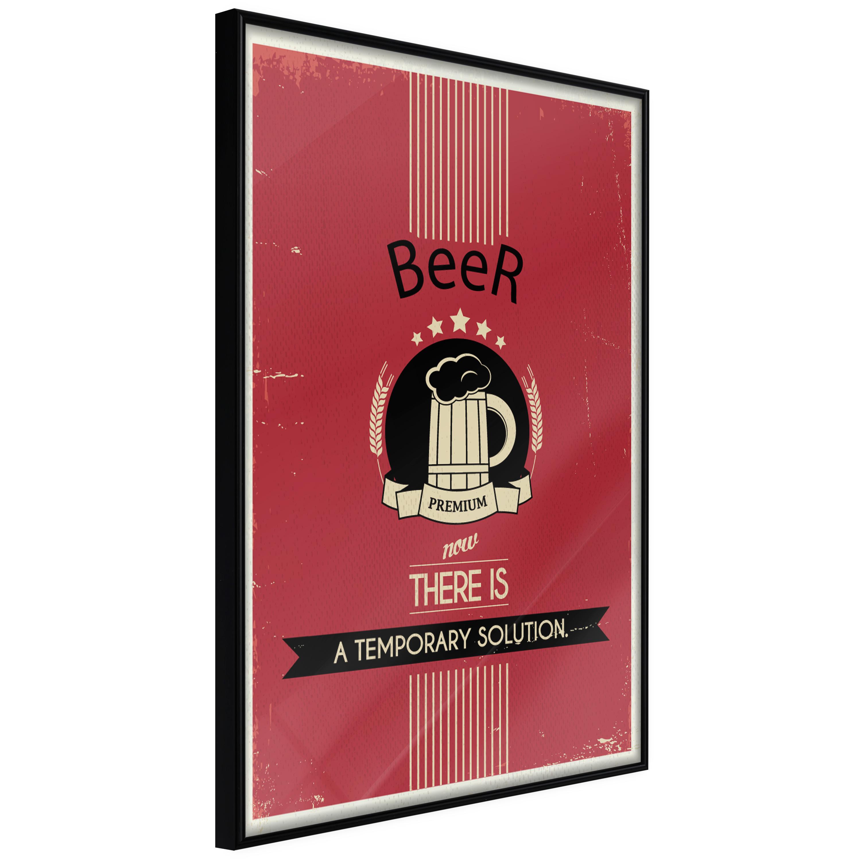 Plakat - Premium Beer - 20 x 30 cm - Sort ramme