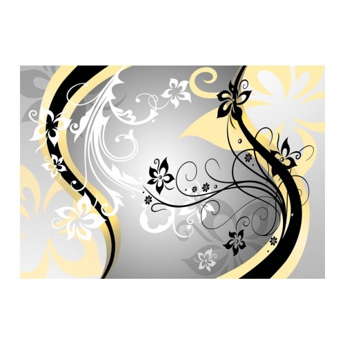 Fototapet - Art-flowers (yellow)