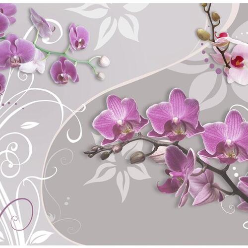 Fototapet - Flight of purple orchids