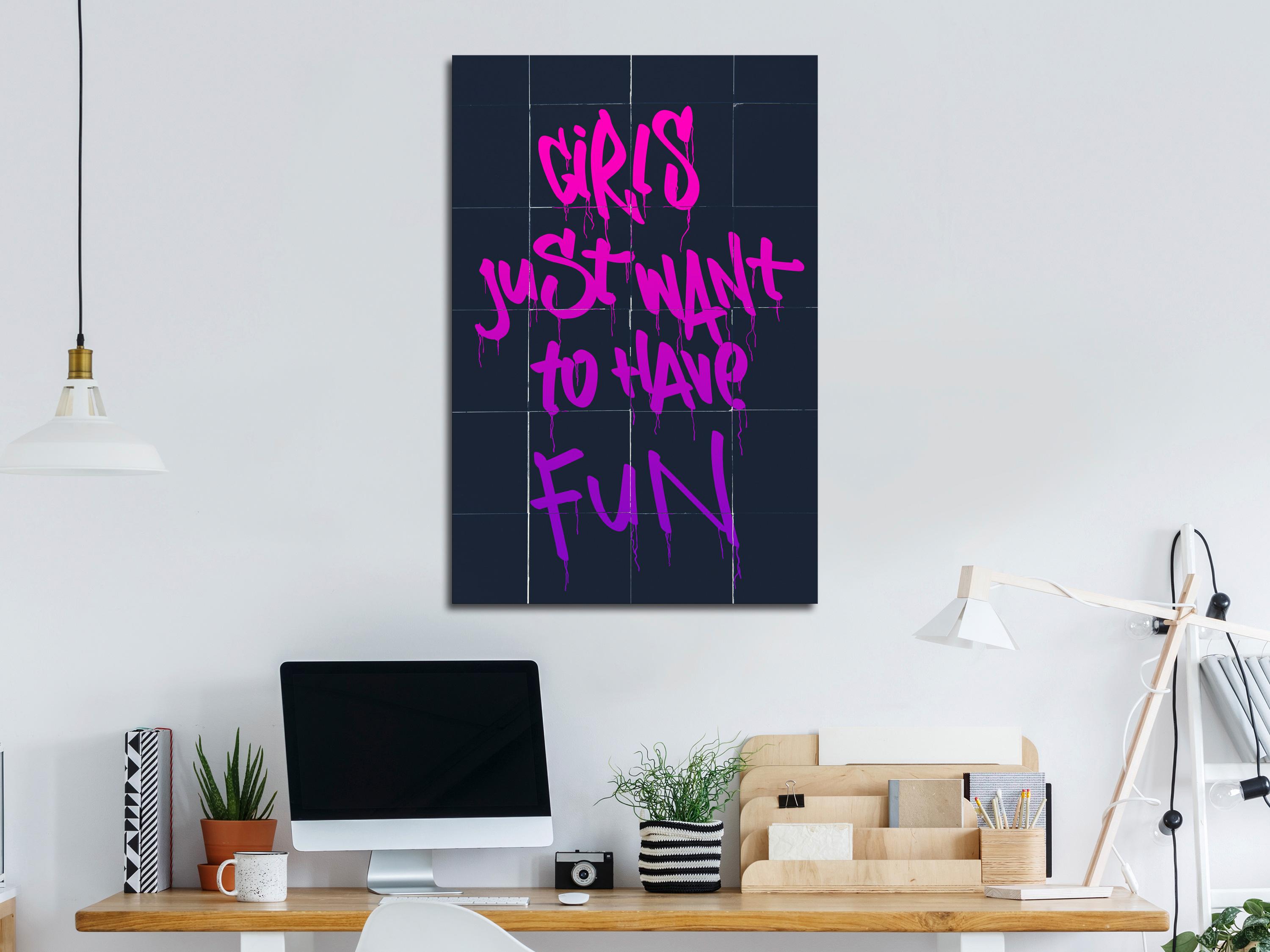Billede - Girls Just Want to Have Fun (1 Part) Vertical - 20 x 30 cm - Premium Print