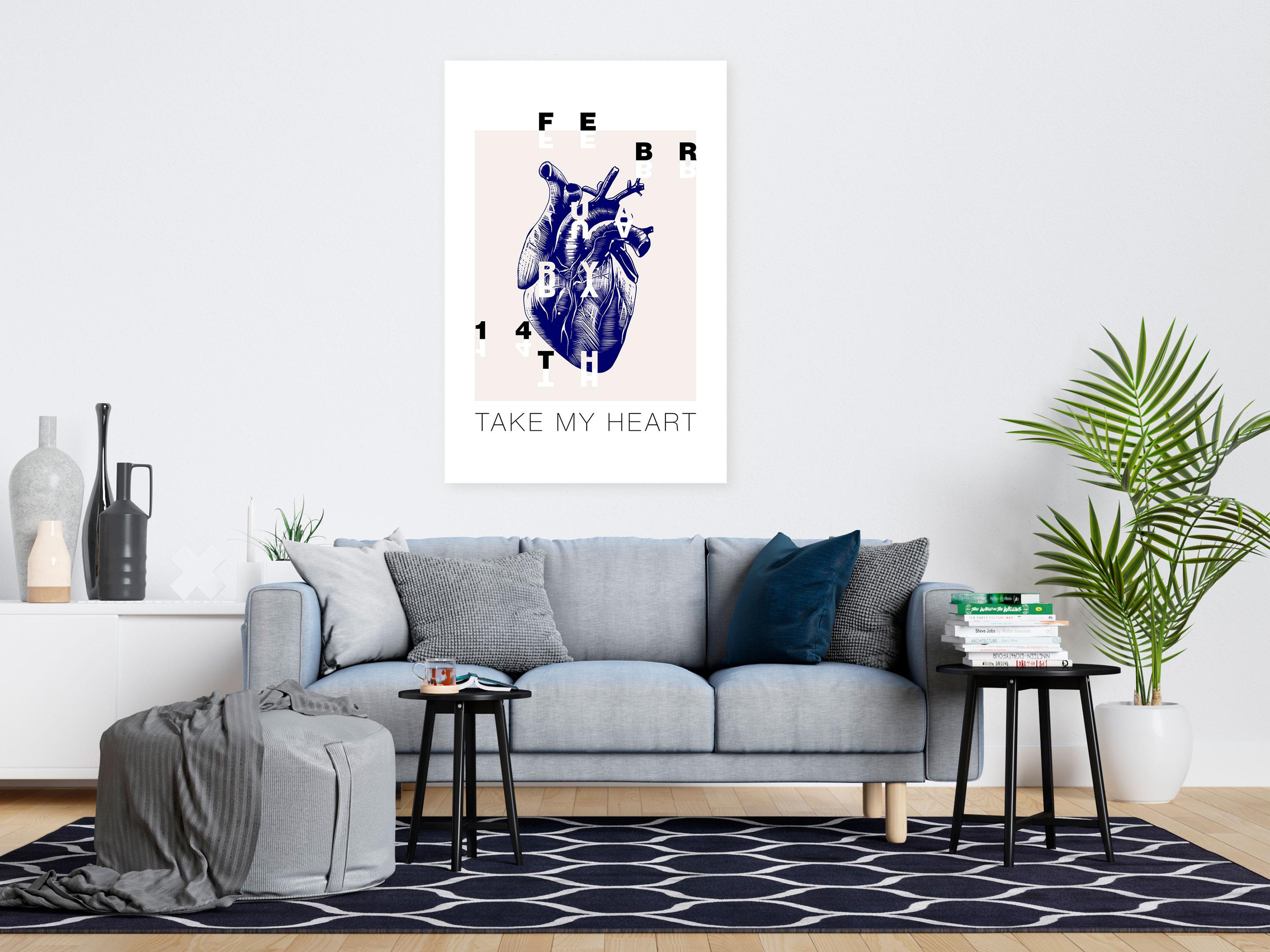 Billede - Take My Heart (1 Part) Vertical - 80 x 120 cm - Premium Print