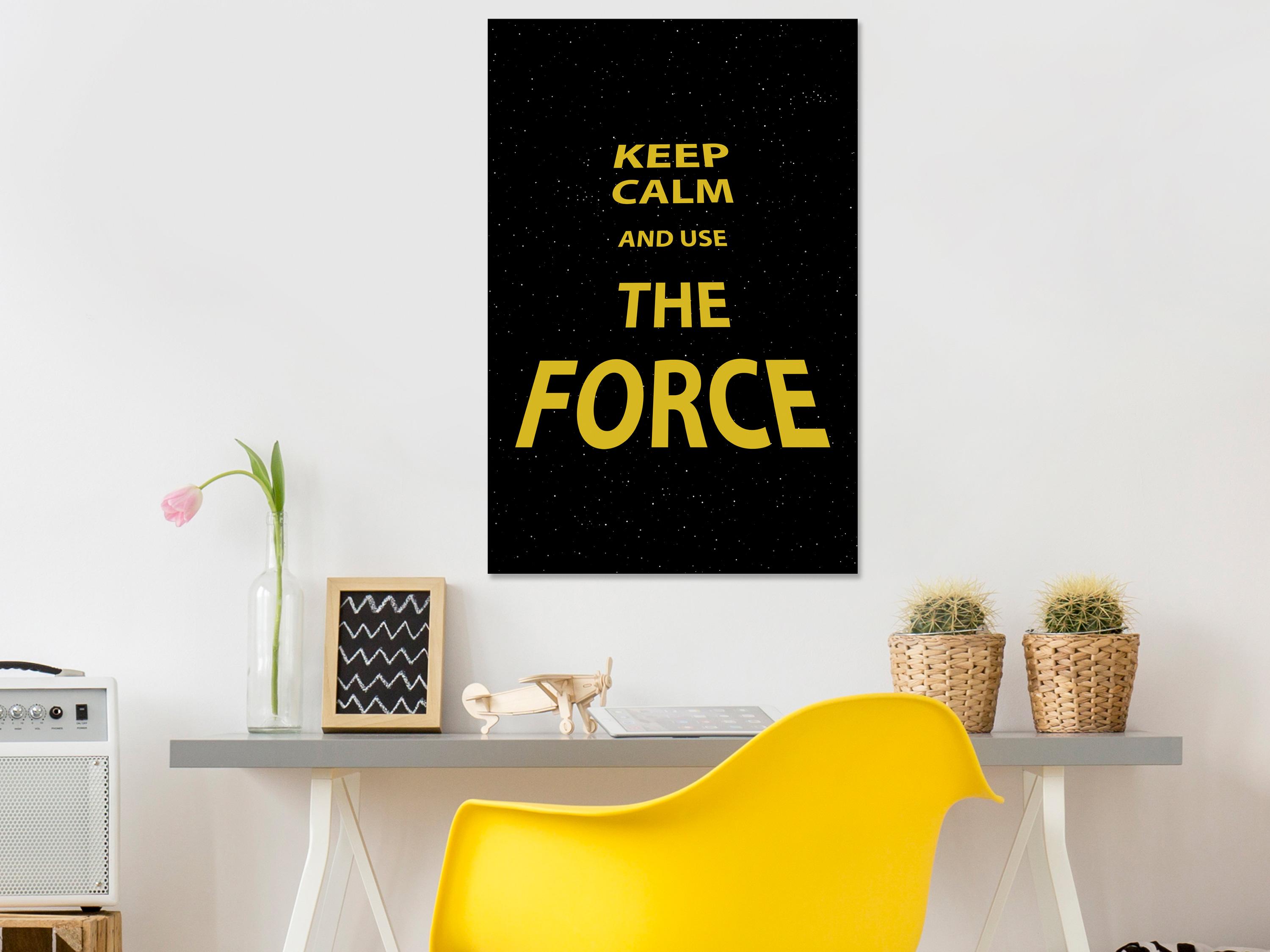 Billede - Keep Calm and Ouse the Force (1 Part) Vertical - 20 x 30 cm - På italiensk lærred