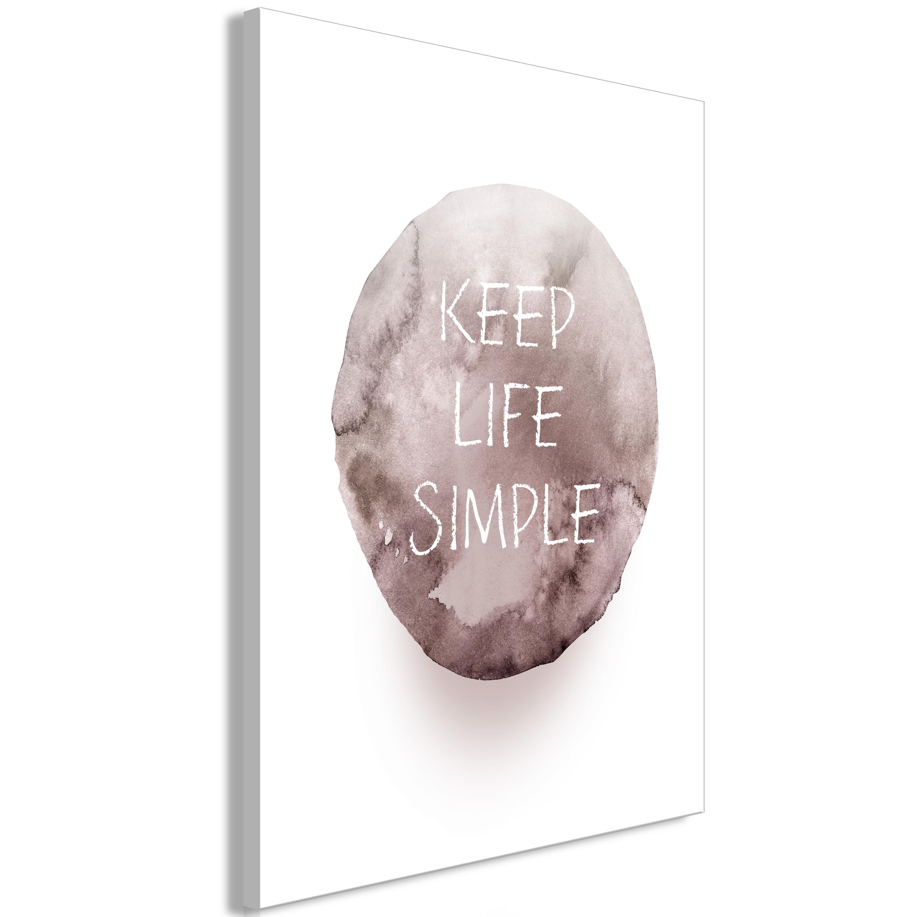 Billede - Keep Life Simple (1 Part) Vertical - 40 x 60 cm - Standard