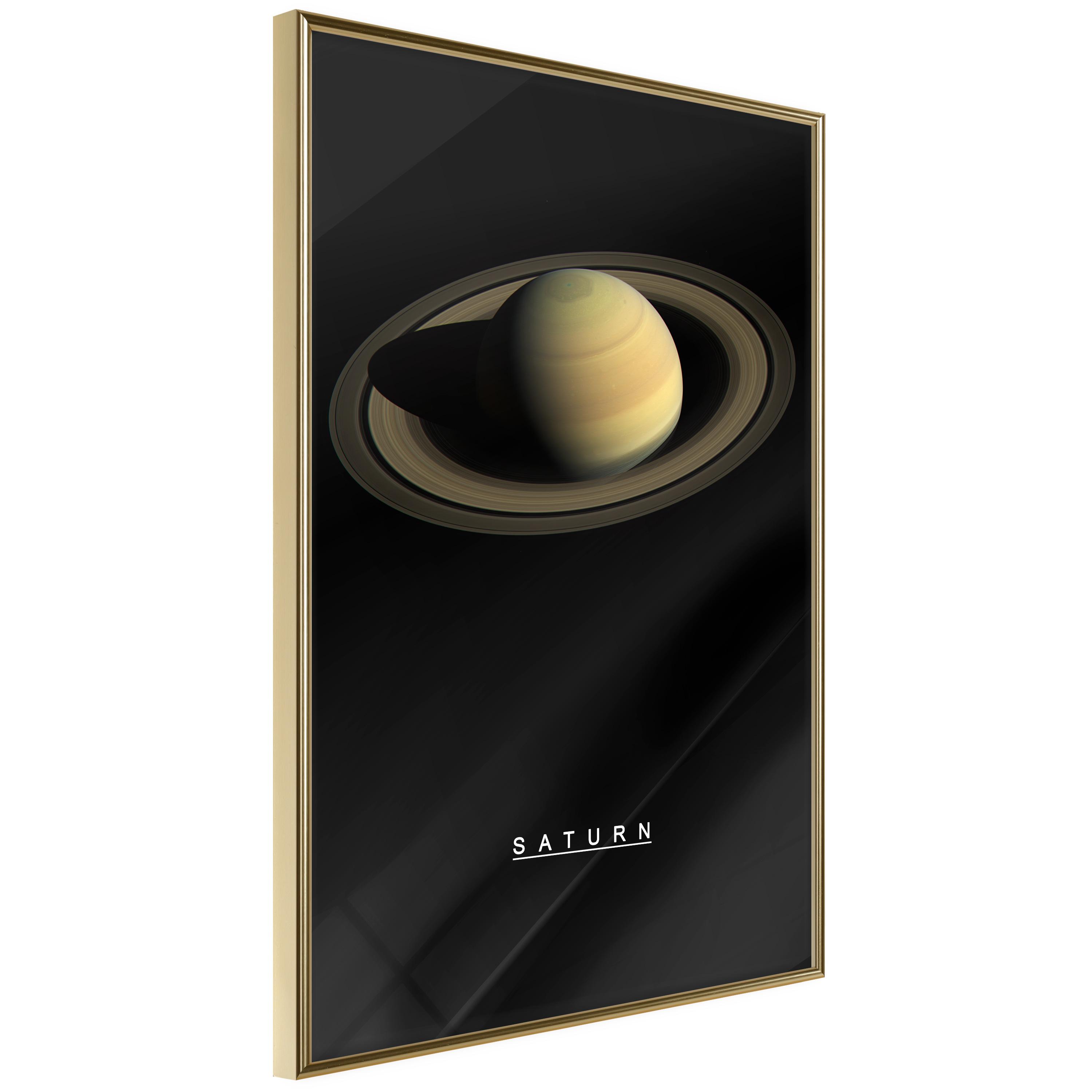 Plakat - Saturn - 20 x 30 cm - Guldramme