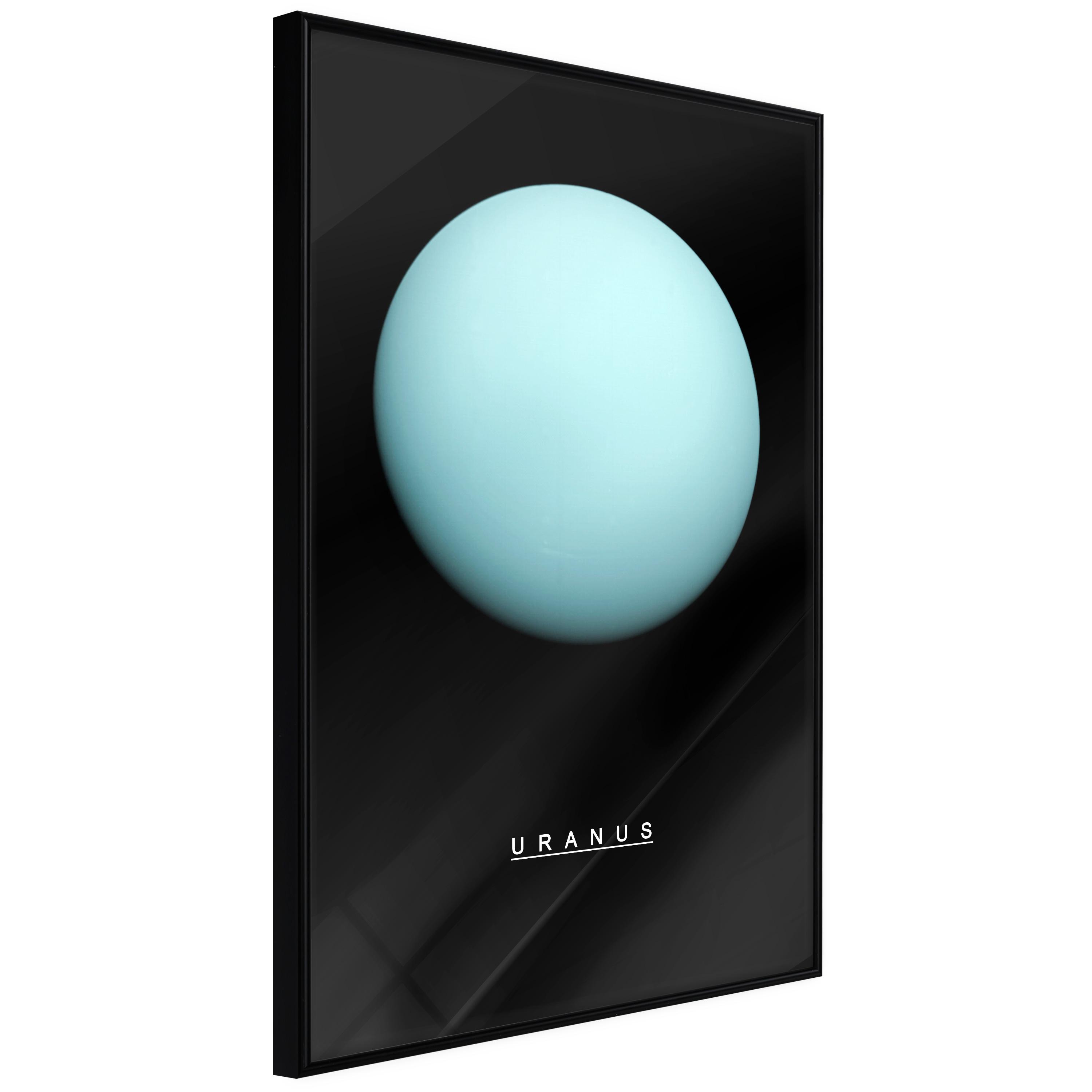 Plakat - Uranus - 30 x 45 cm - Sort ramme