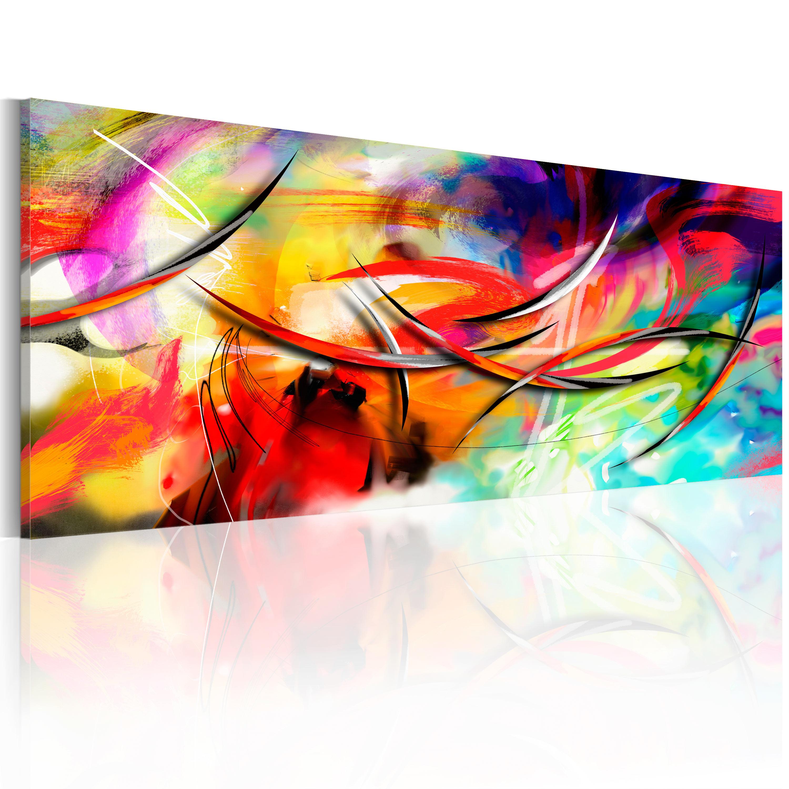 Billede - Dance of the rainbow - 120 x 40 cm - Premium Print