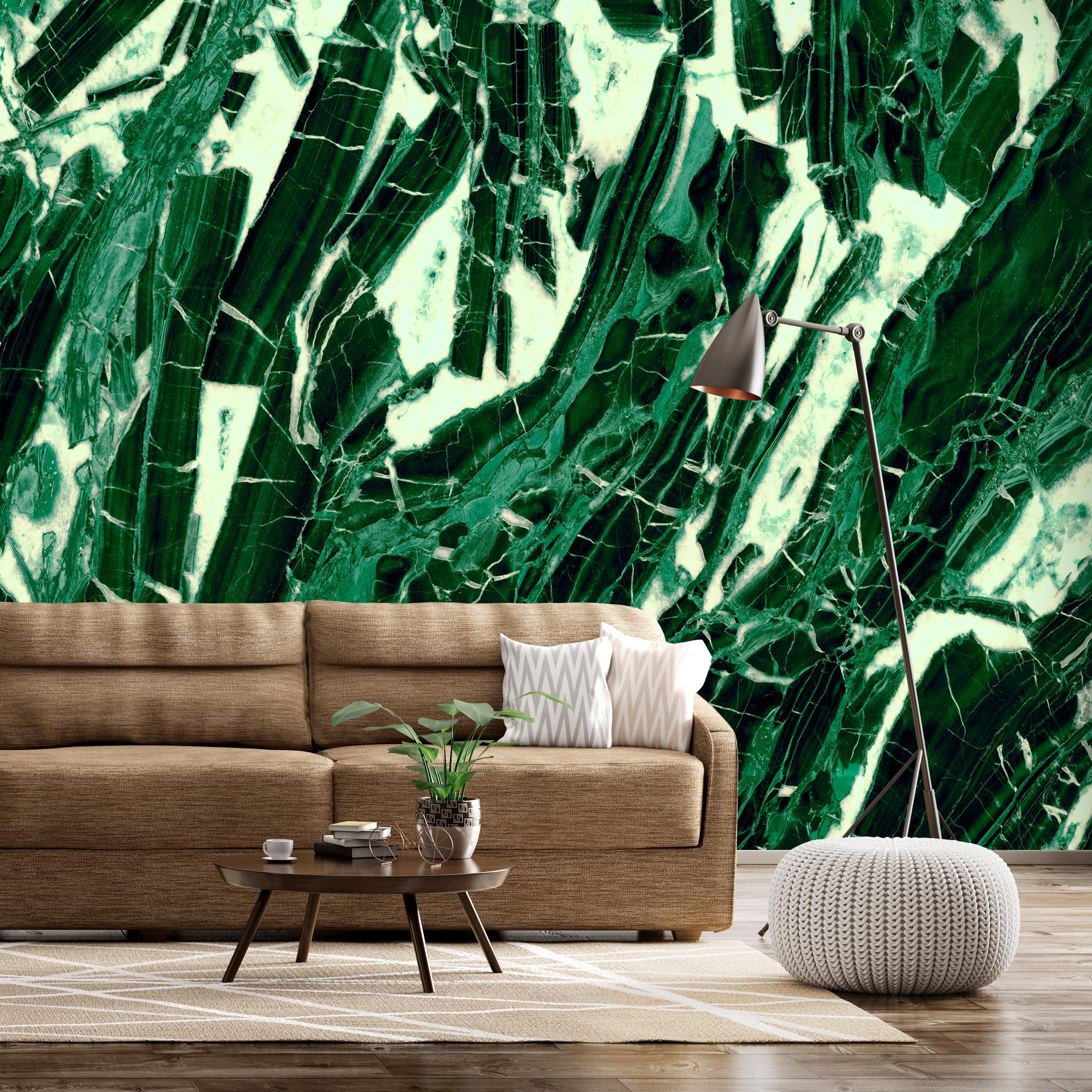Fototapet - Emerald Marble - 150 x 105 cm - Standard