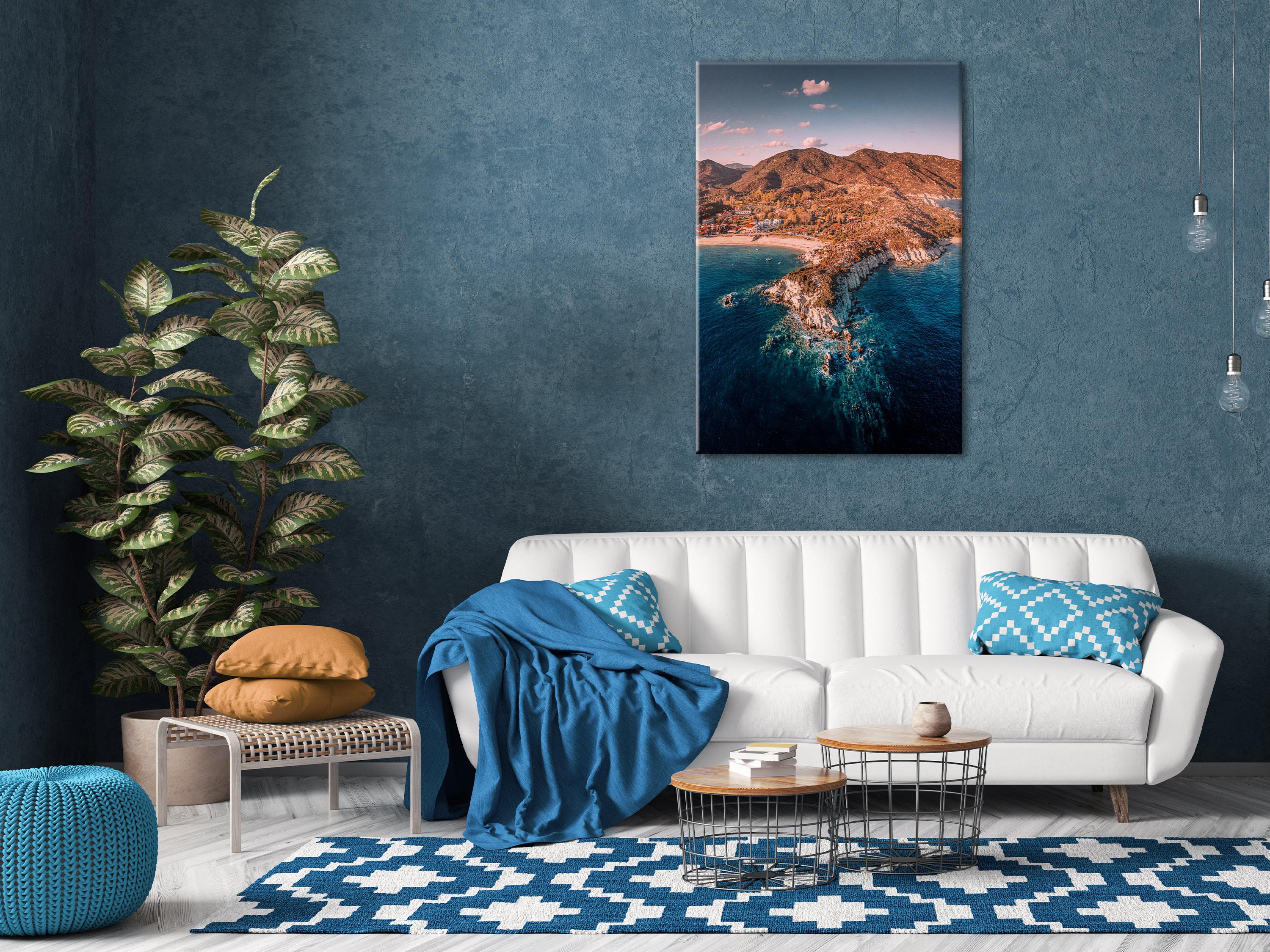 Billede - Cliff in Kalamitsi (1 Part) Vertical - 60 x 90 cm - Premium Print