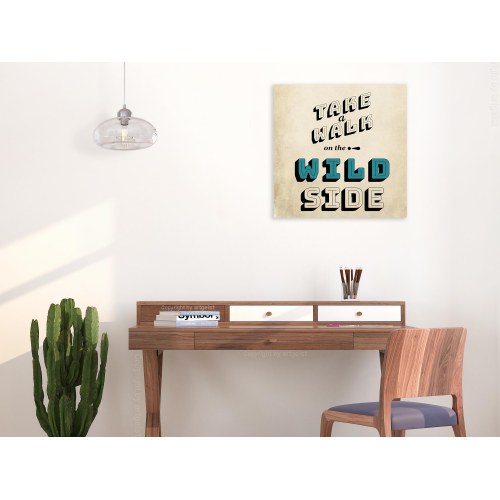 Lærredsbillede "Take a Walk on the Wild Side" - kvadrat