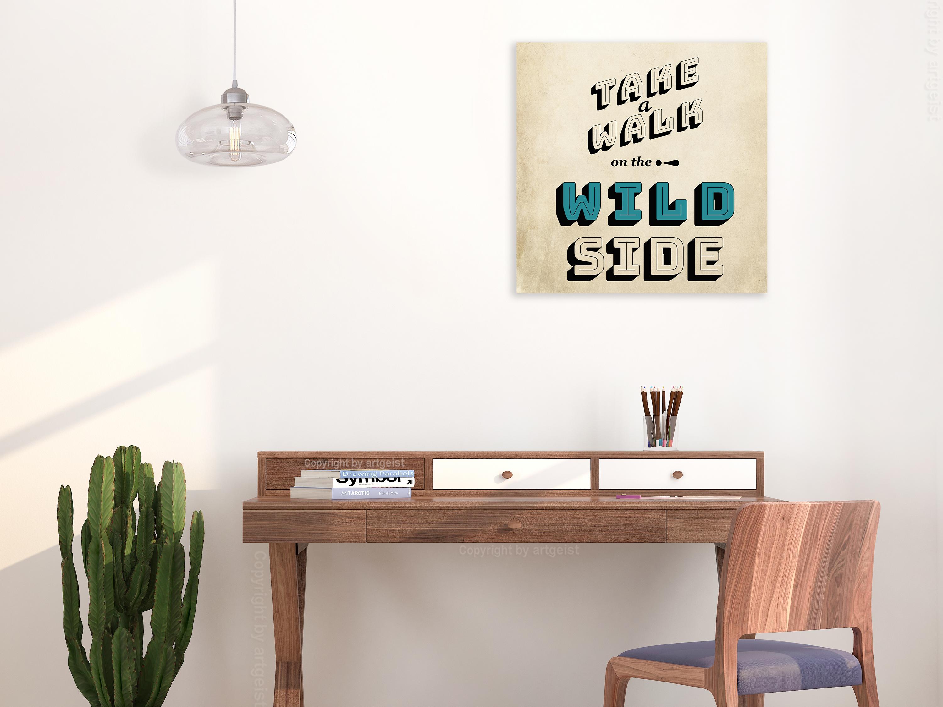 Billede - Take Walk on the Wild Side (1 Part) Square - 40 x 40 cm - På italiensk lærred