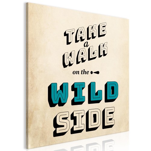 Lærredsbillede "Take a Walk on the Wild Side" - kvadrat