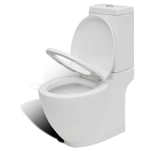 Keramisk toilet med afløb bagpå hvid