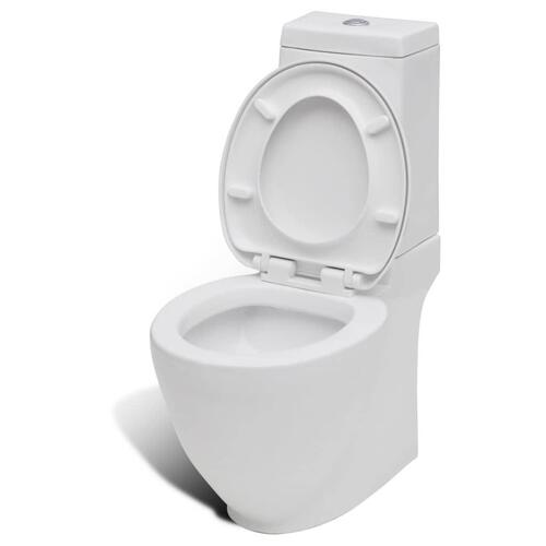 Keramisk toilet med afløb bagpå hvid