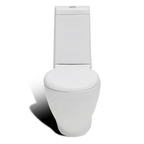 Keramisk toilet med afløb bagpå hvid
