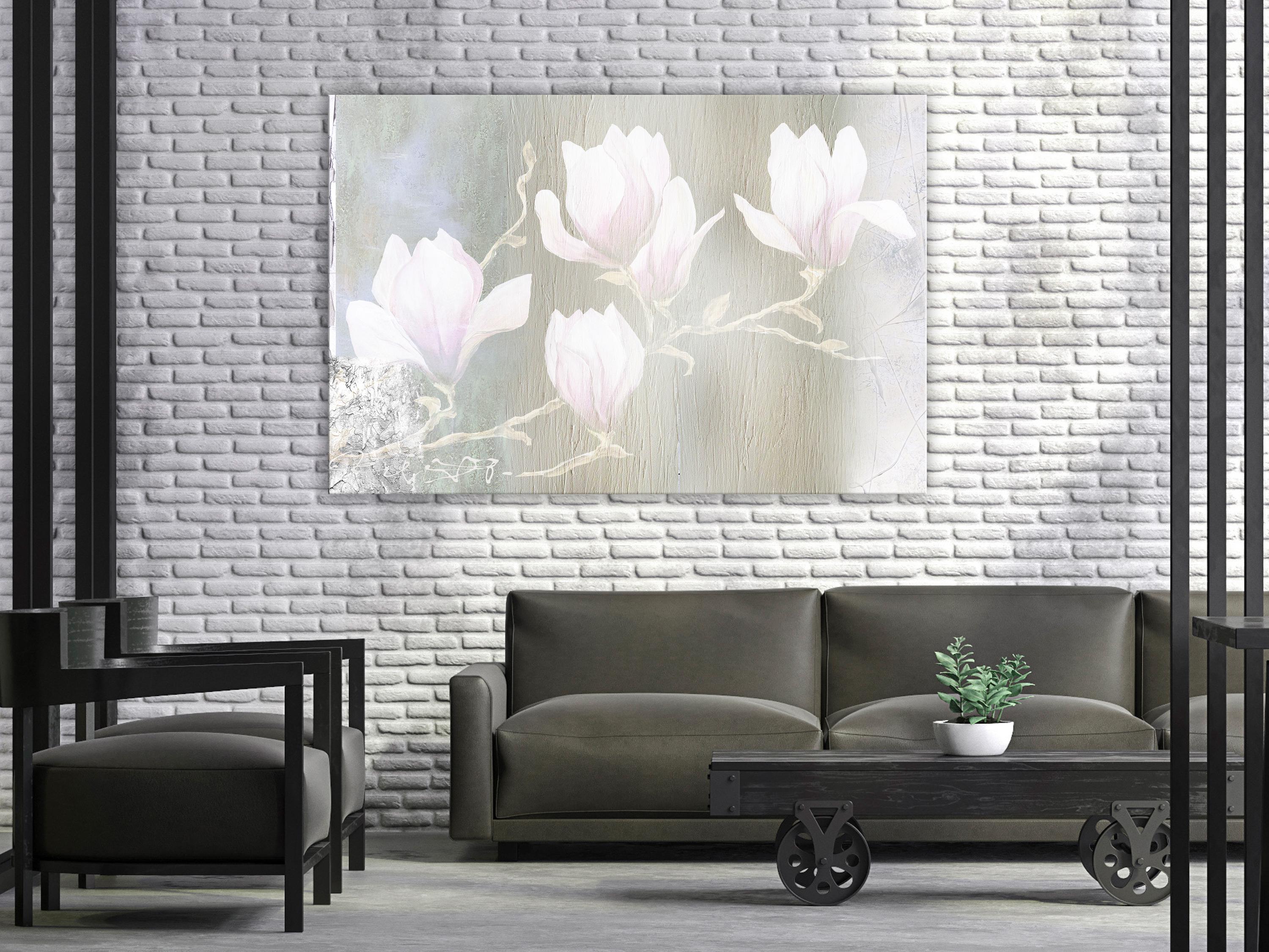 Billede - White Magnolias (1 Part) Wide - 60 x 40 cm - Standard