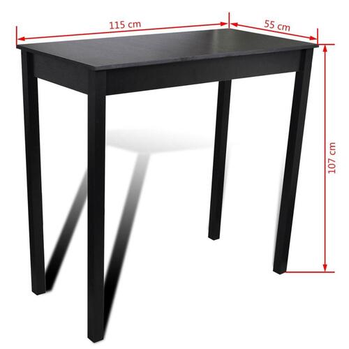 Barbord 115x55x107 cm MDF sort